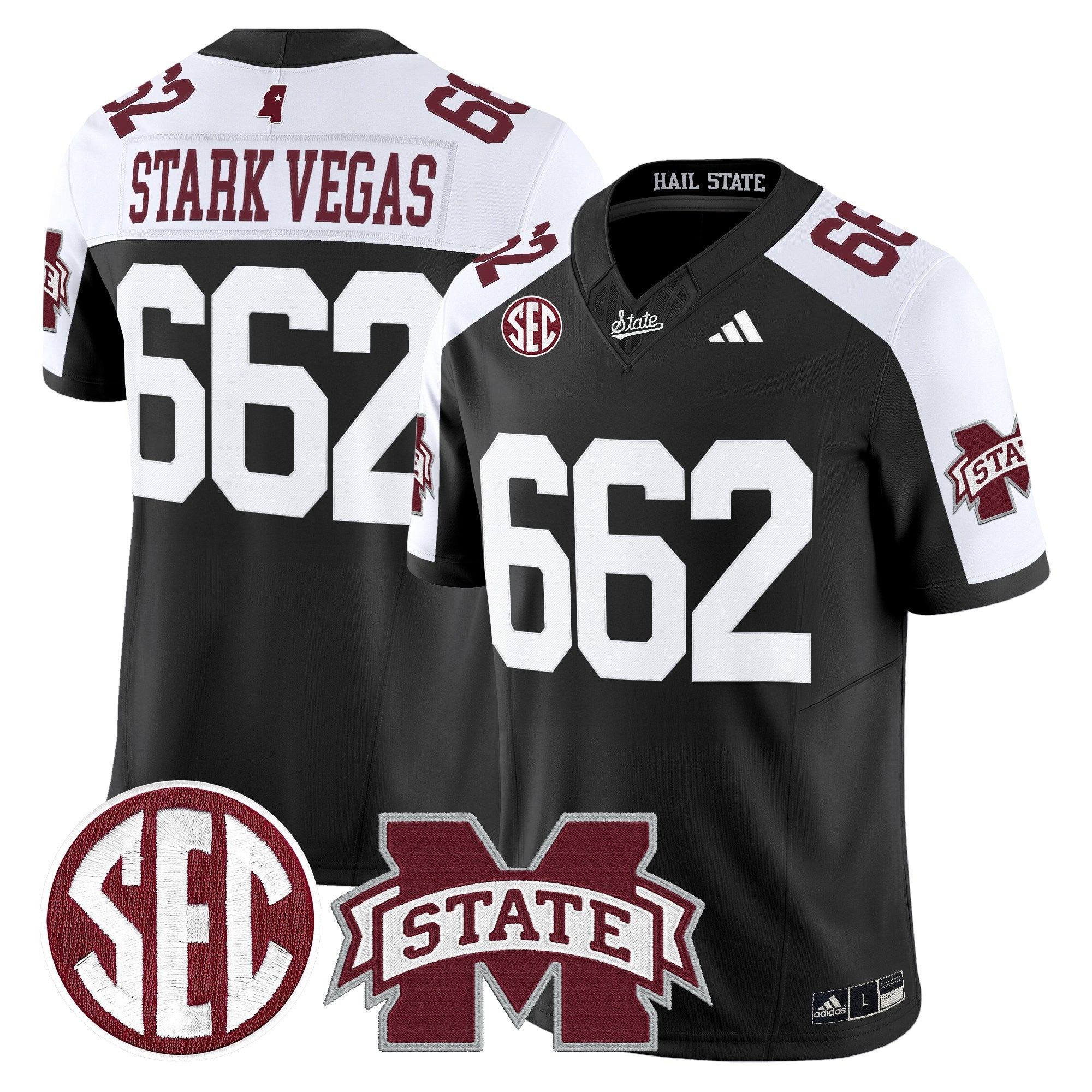 Mississippi State Bulldogs 'Dark Mode' Vapor Limited Jersey - All Stitched