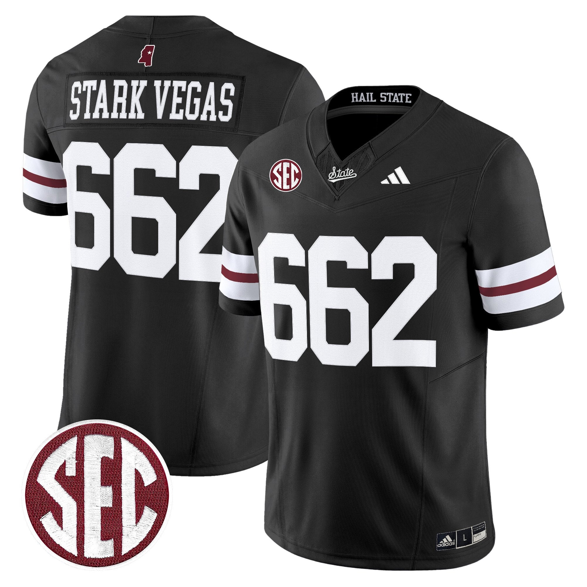Mississippi State Bulldogs 'Dark Mode' Vapor Limited Jersey - All Stitched