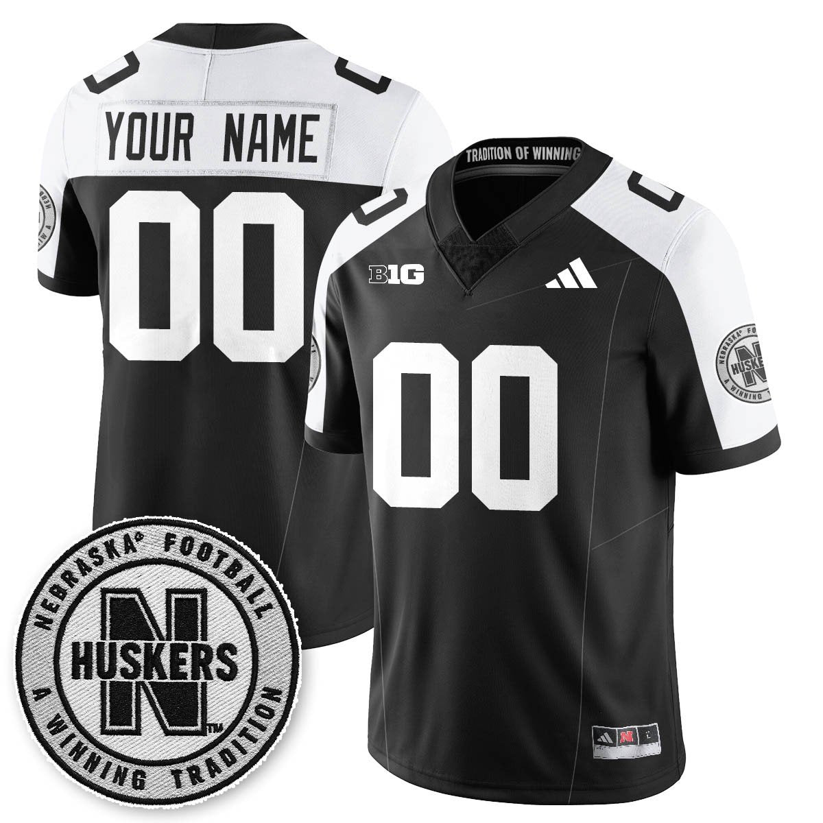 Nebraska Football 2025 "Blackout" Jersey - All Stitched