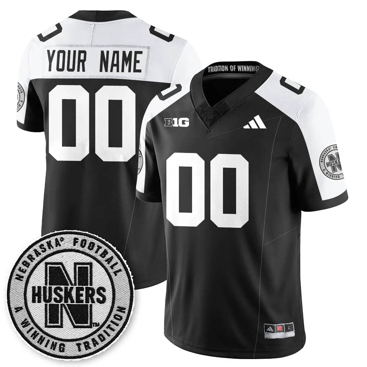 Custom Nebraska Cornhuskers Football 2025 "Blackout" Jersey