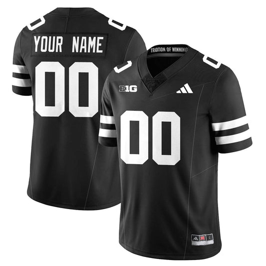 Custom Nebraska Football Jersey Name, Number 2025 "Blackout" - All Stitched