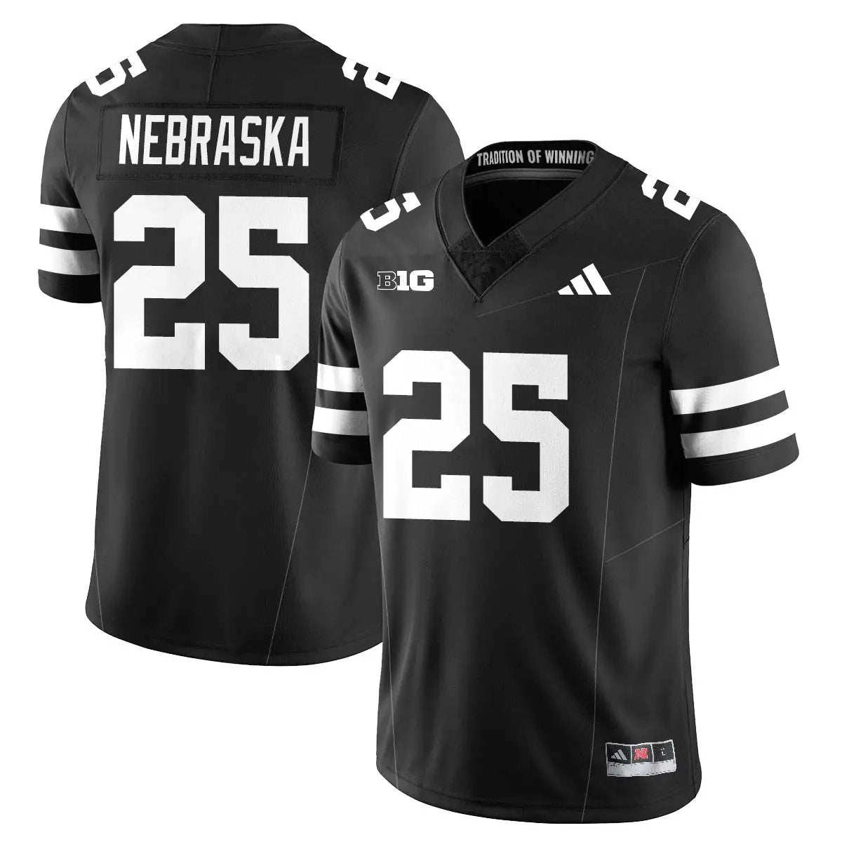 Men Nebraska Cornhuskers Football 2025 "Blackout" Jersey