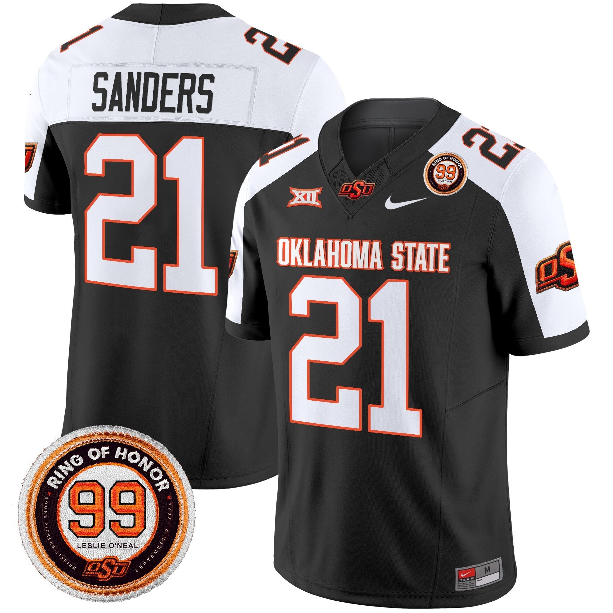 Oklahoma State Cowboys 2025 Vapor Limited Jersey - Leslie O'neal Patch - All Stitched