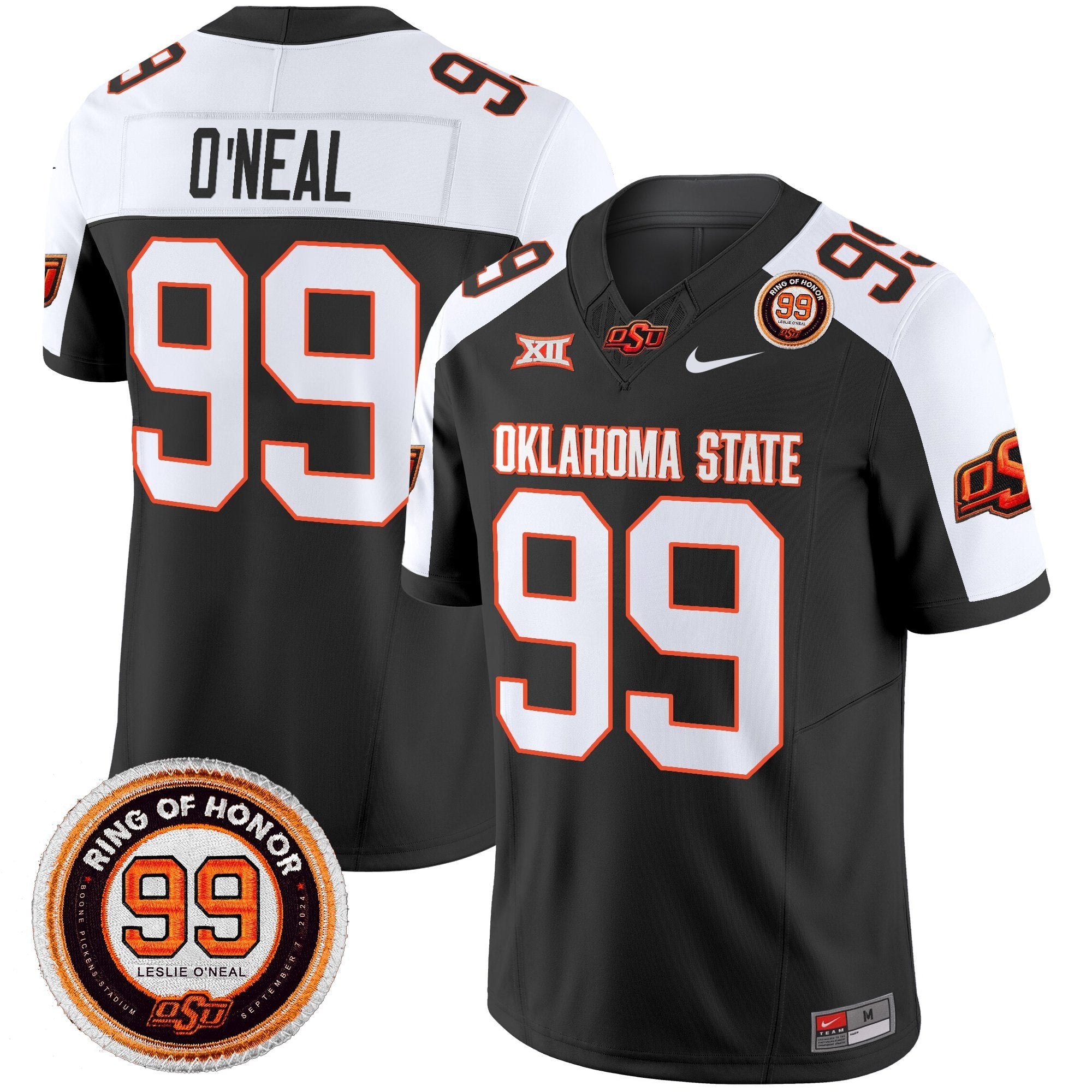 Oklahoma State Cowboys 2025 Vapor Limited Jersey - Leslie O'neal Patch - All Stitched