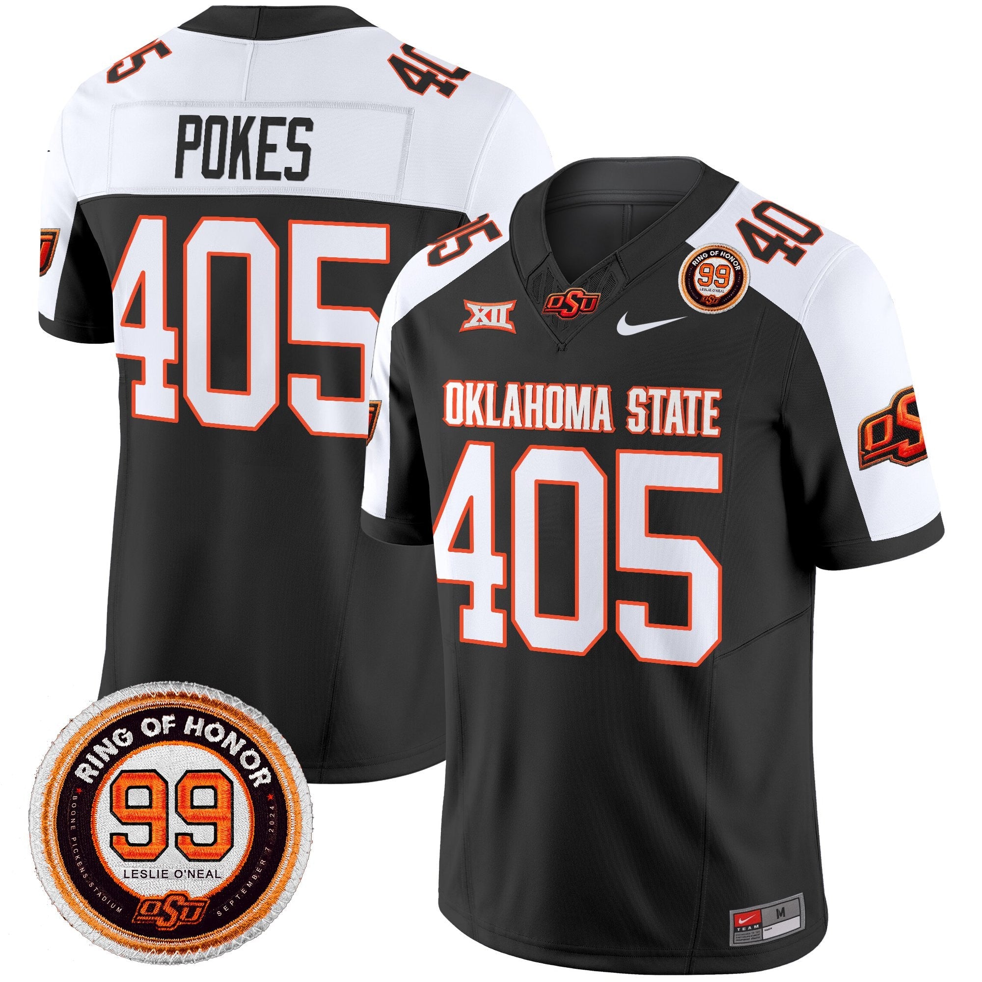Oklahoma State Cowboys 2025 Vapor Limited Jersey - Leslie O'neal Patch - All Stitched