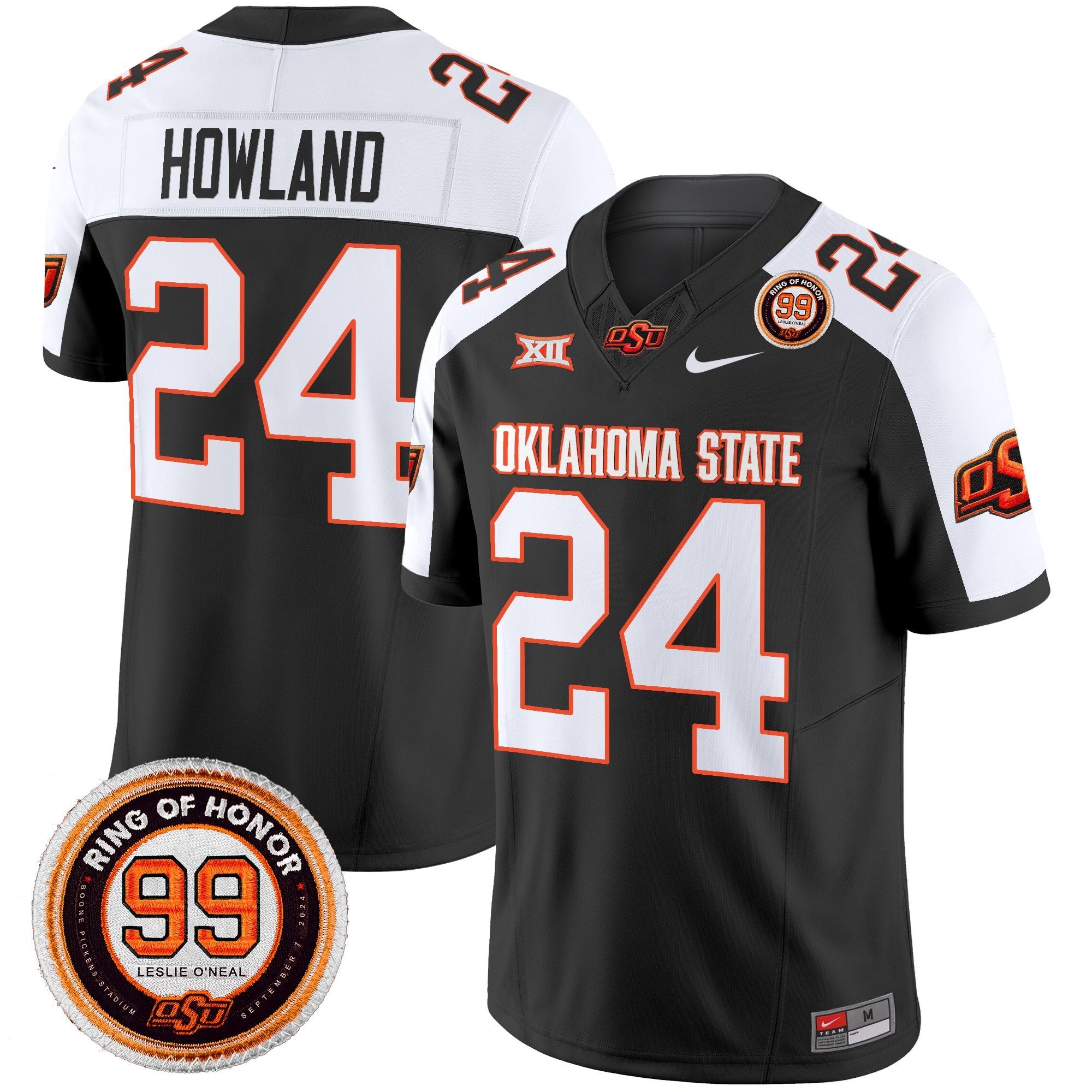 Oklahoma State Cowboys 2025 Vapor Limited Jersey - Leslie O'neal Patch - All Stitched