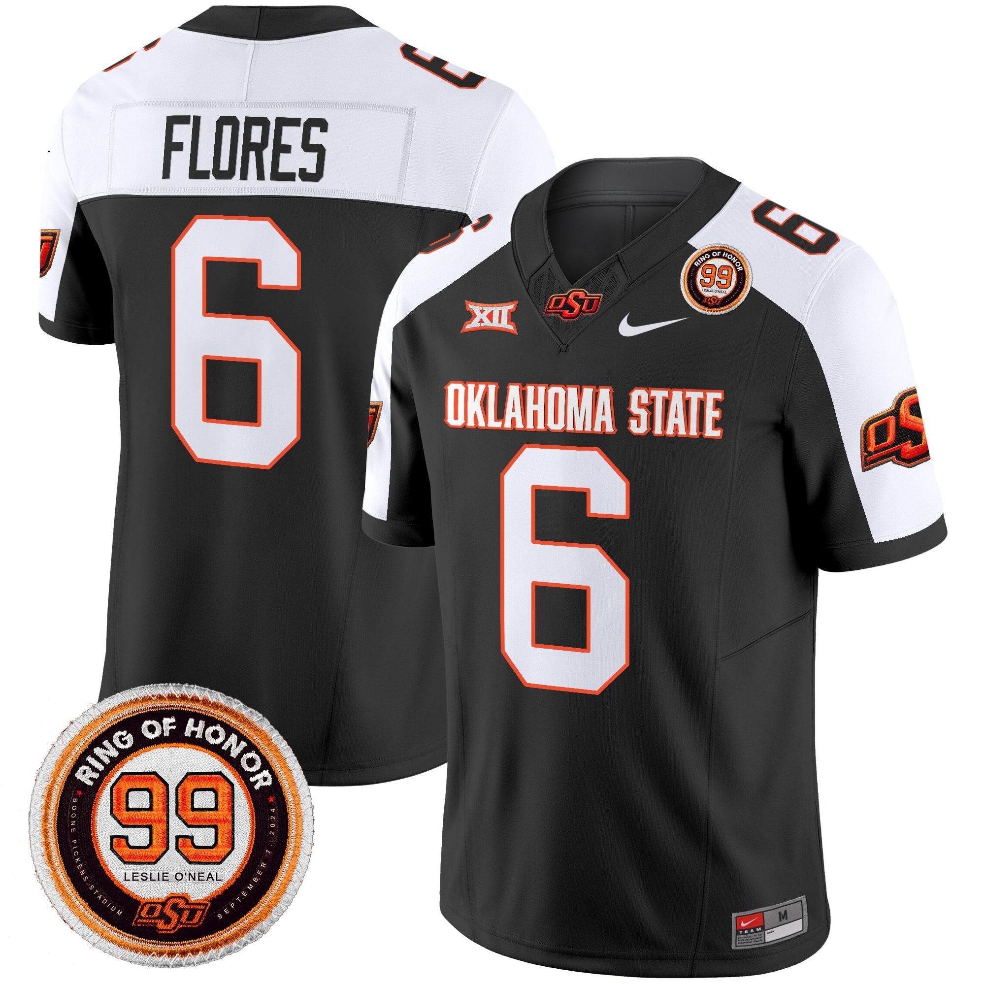 Oklahoma State Cowboys 2025 Vapor Limited Jersey - Leslie O'neal Patch - All Stitched