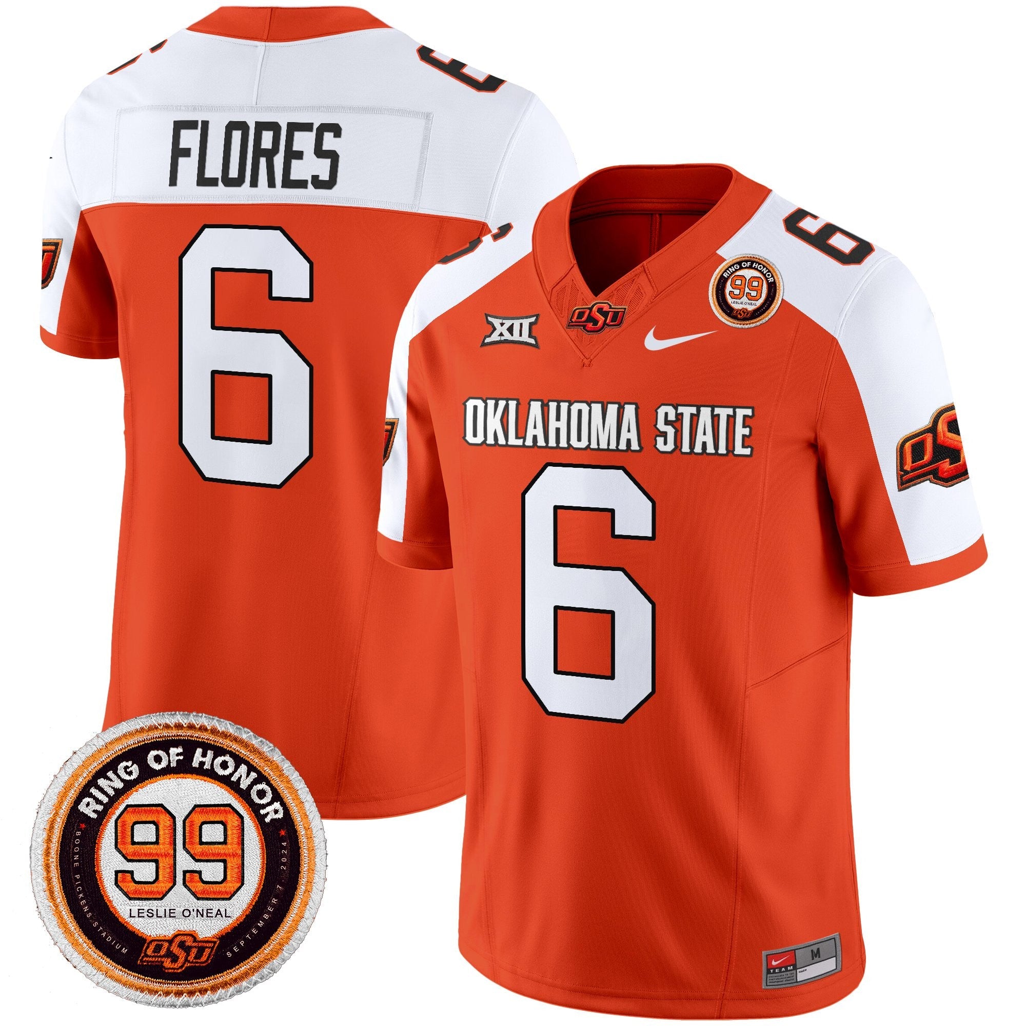 Oklahoma State Cowboys 2025 Vapor Limited Jersey - Leslie O'neal Patch - All Stitched