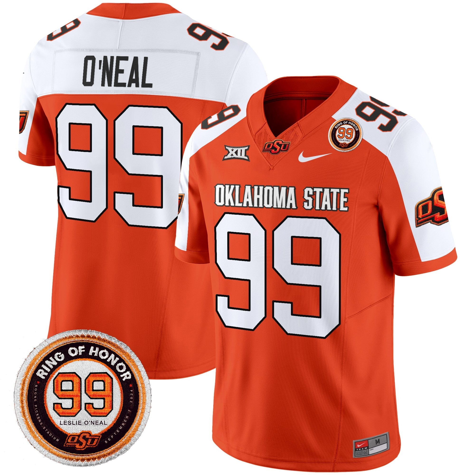 Oklahoma State Cowboys 2025 Vapor Limited Jersey - Leslie O'neal Patch - All Stitched