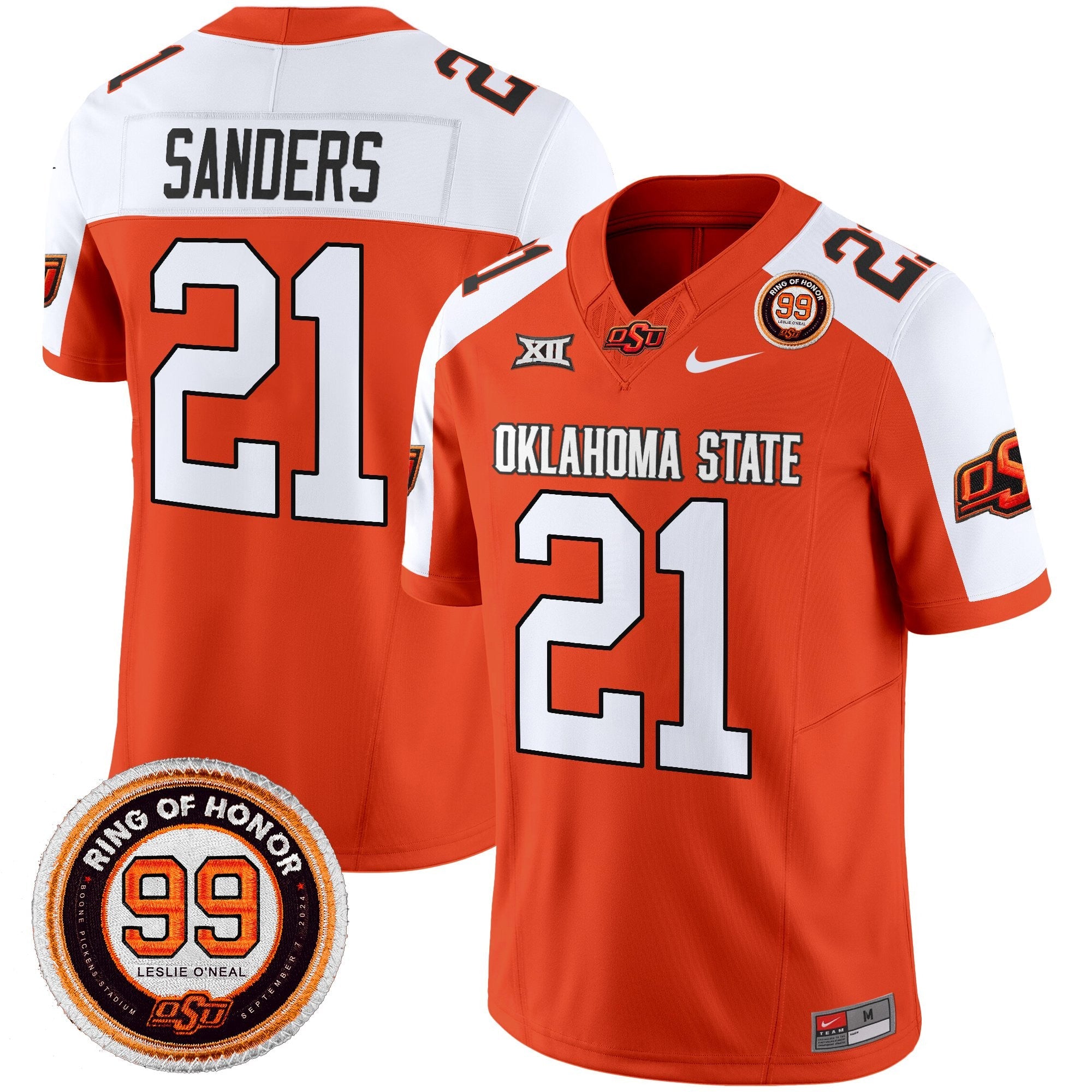 Oklahoma State Cowboys 2025 Vapor Limited Jersey - Leslie O'neal Patch - All Stitched