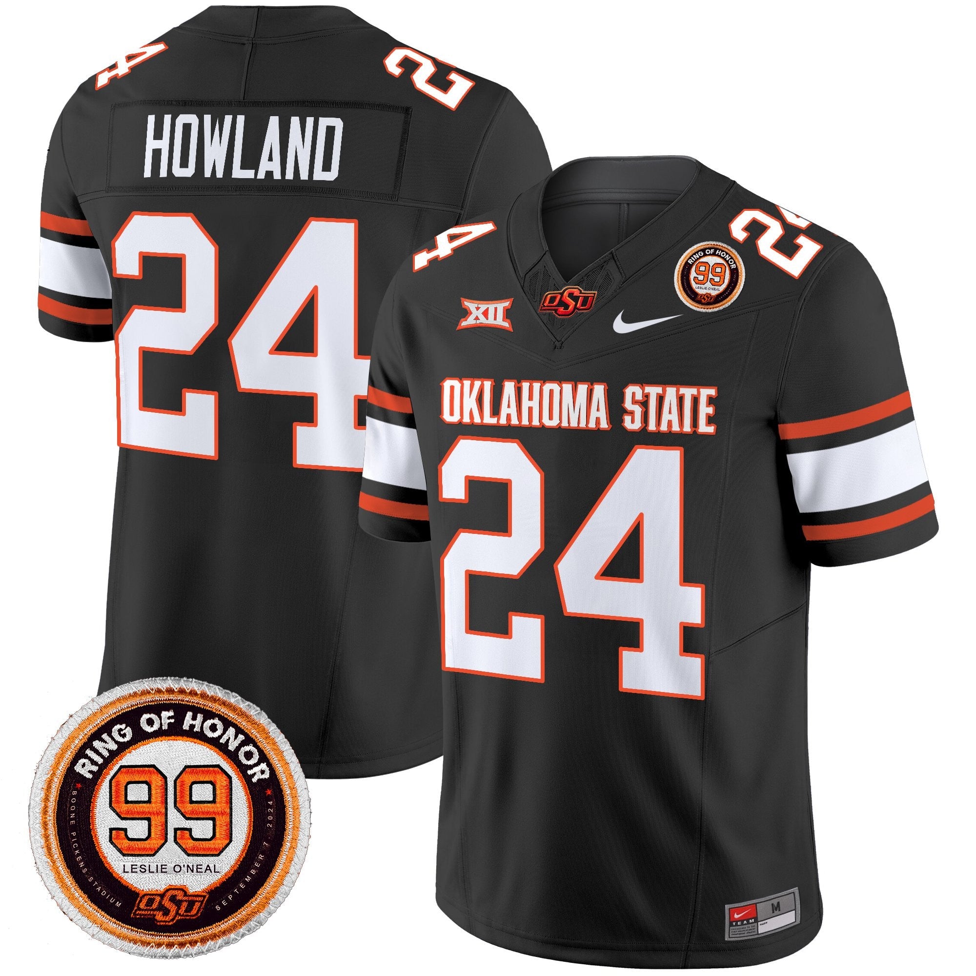 Oklahoma State Cowboys 2025 Vapor Limited Jersey - Leslie O'neal Patch - All Stitched