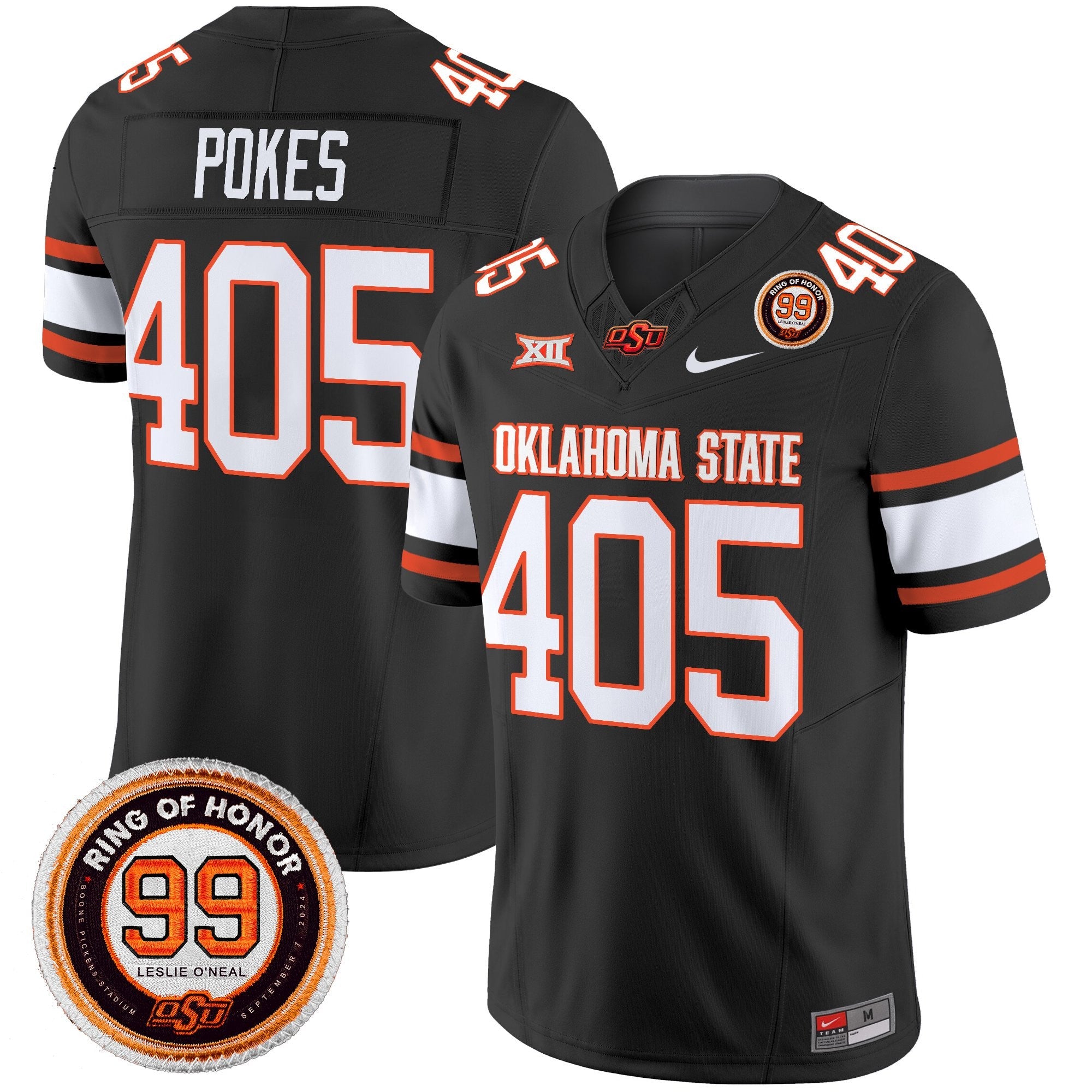 Oklahoma State Cowboys 2025 Vapor Limited Jersey - Leslie O'neal Patch - All Stitched