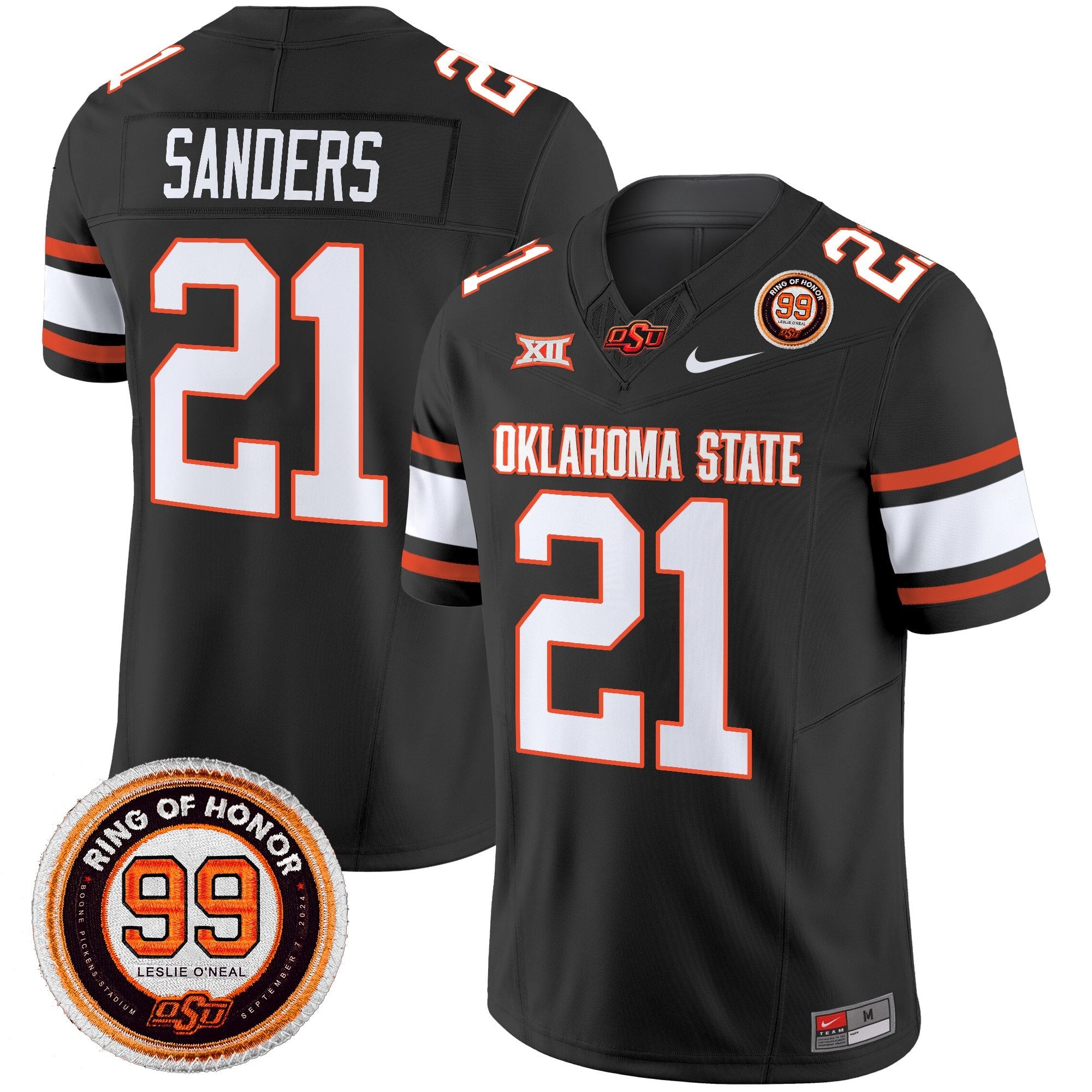 Oklahoma State Cowboys 2025 Vapor Limited Jersey - Leslie O'neal Patch - All Stitched