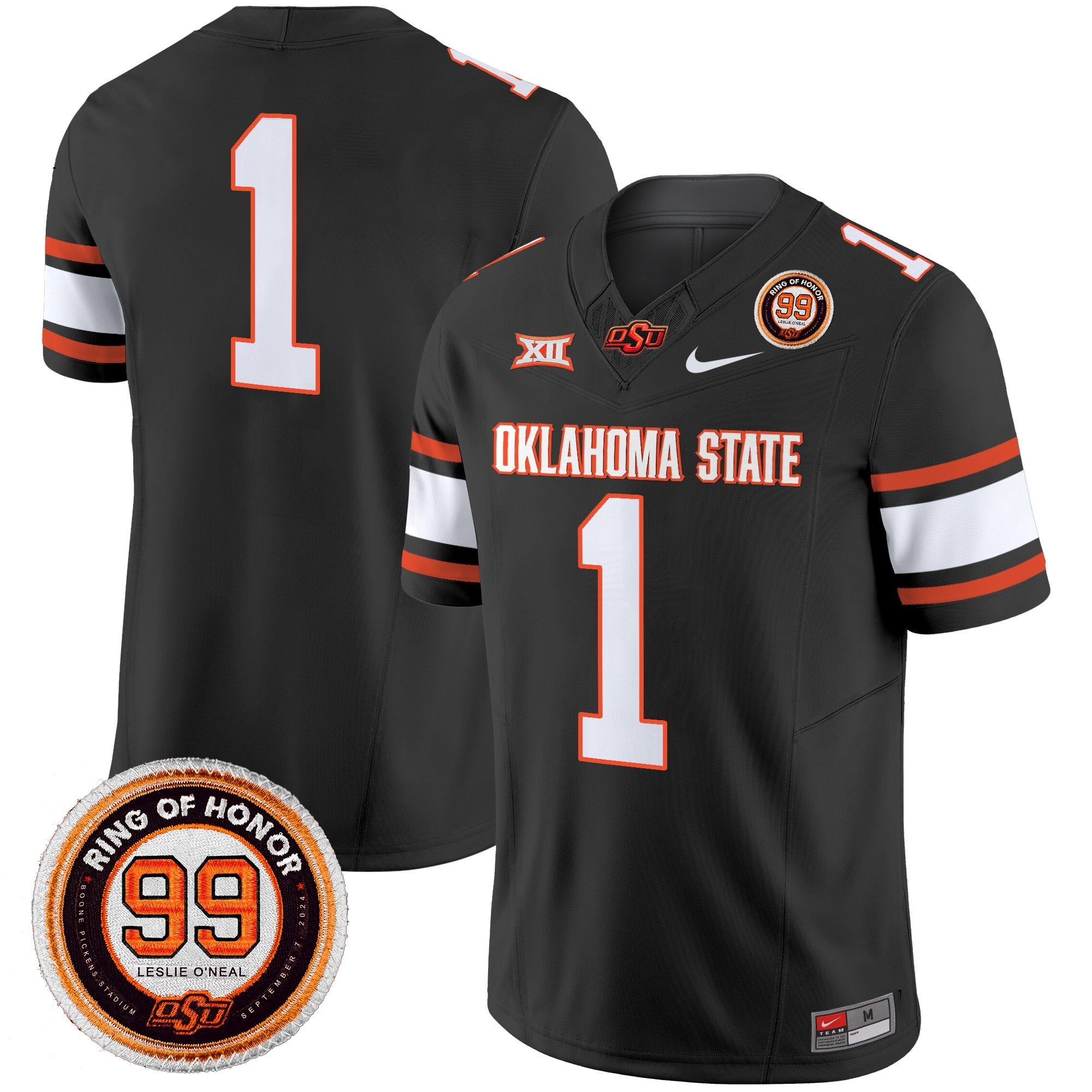 Oklahoma State Cowboys 2025 Vapor Limited Jersey - Leslie O'neal Patch - All Stitched