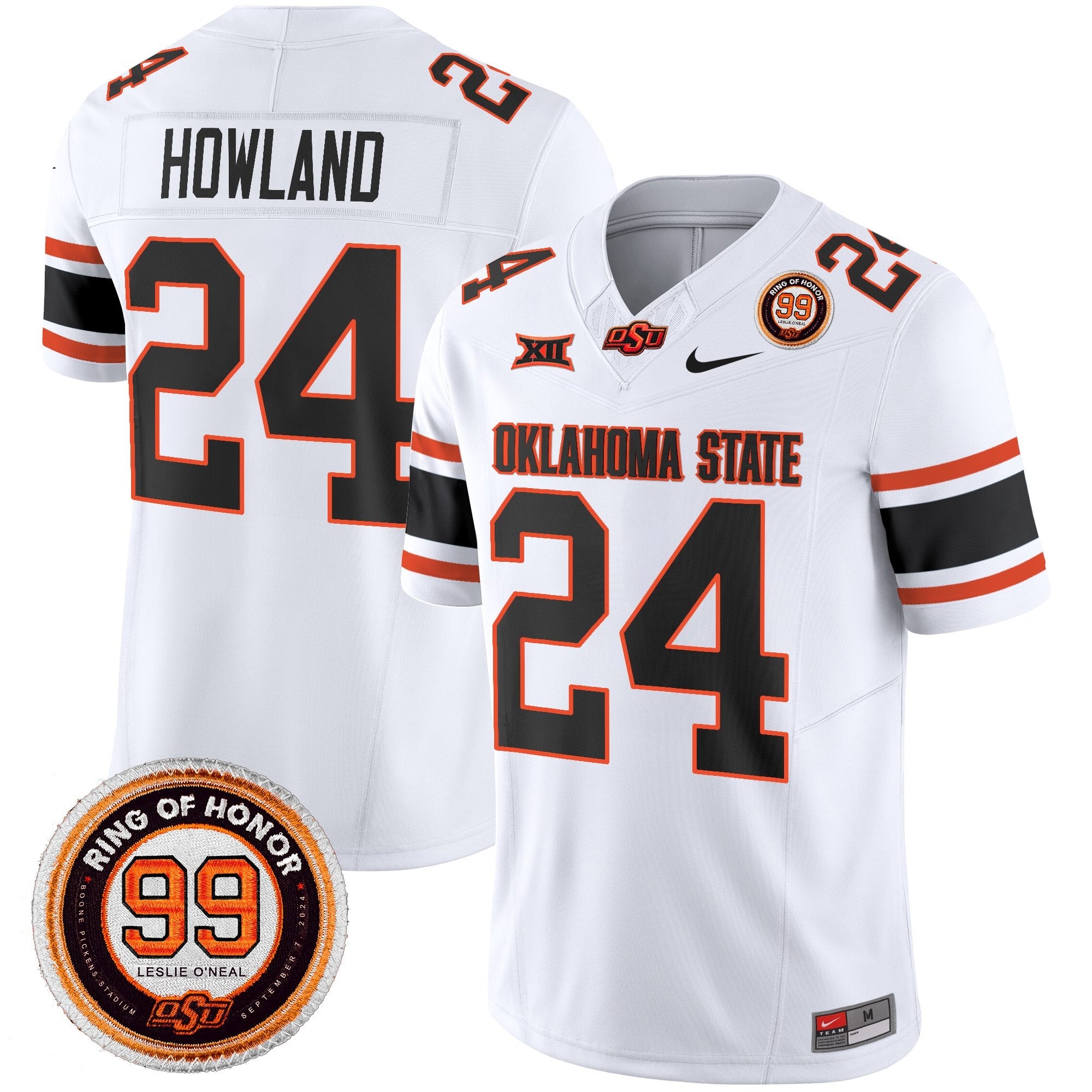 Oklahoma State Cowboys 2025 Vapor Limited Jersey - Leslie O'neal Patch - All Stitched