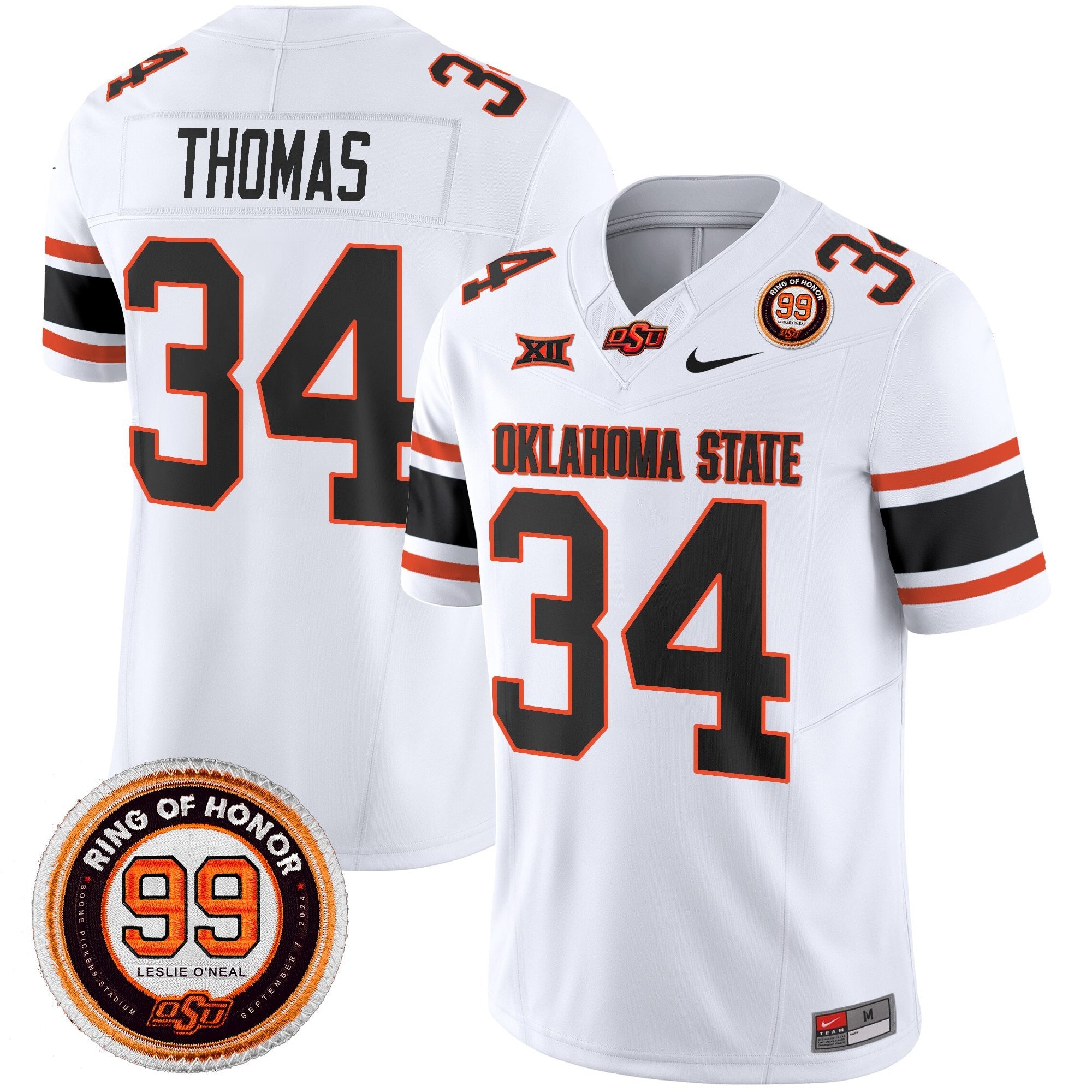 Oklahoma State Cowboys 2025 Vapor Limited Jersey - Leslie O'neal Patch - All Stitched