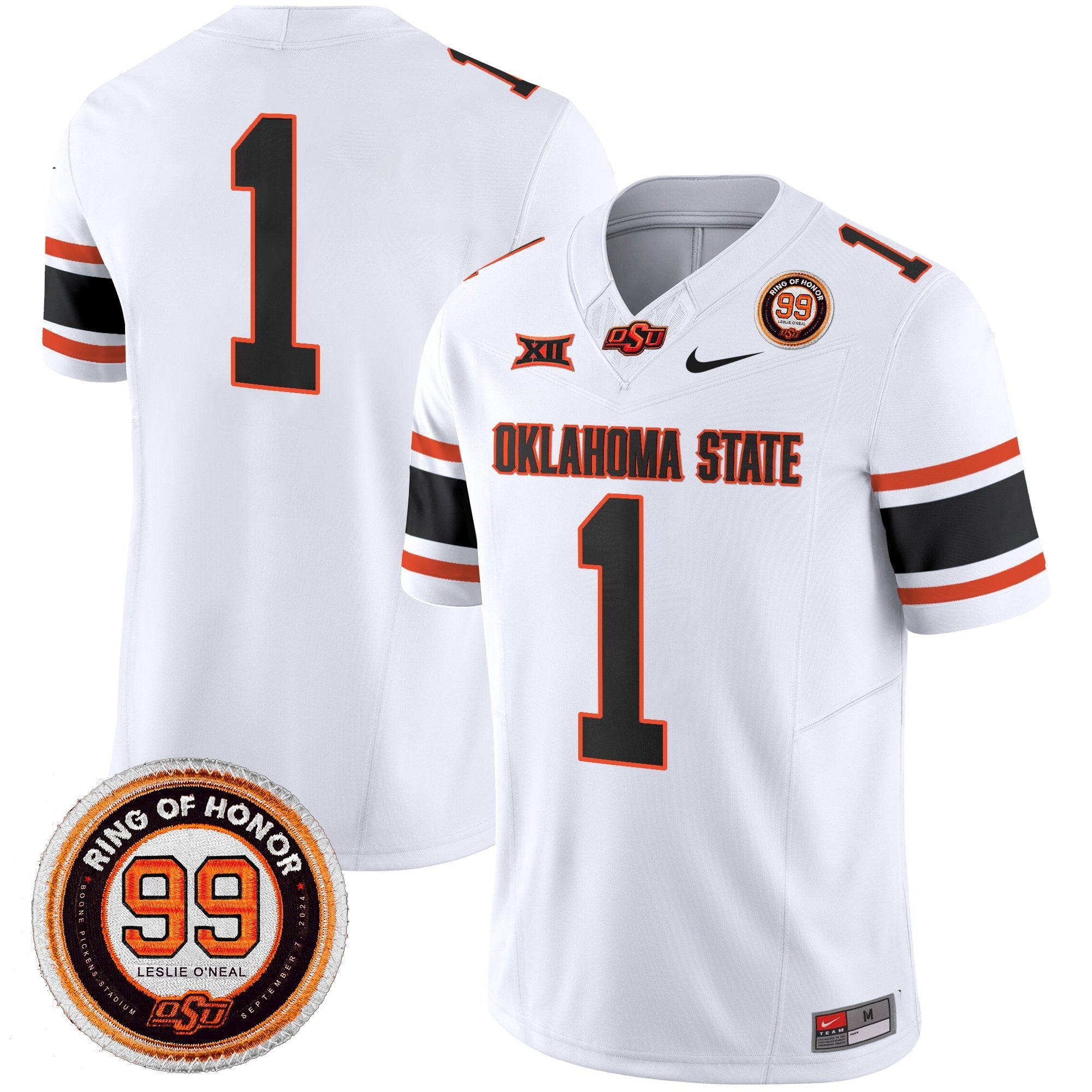 Oklahoma State Cowboys 2025 Vapor Limited Jersey - Leslie O'neal Patch - All Stitched