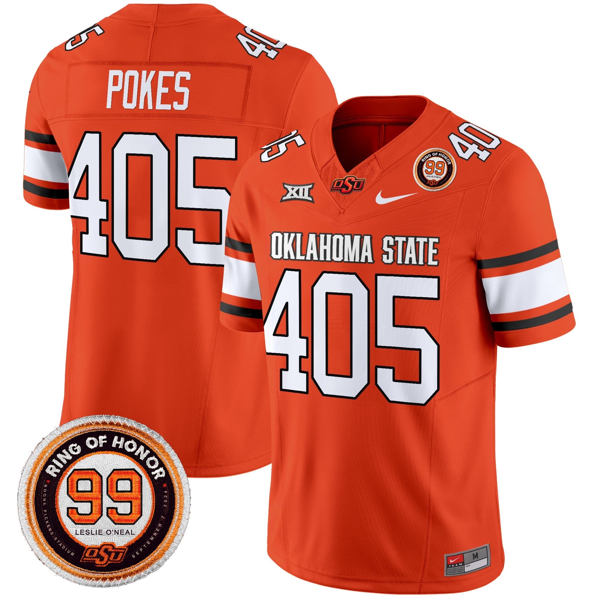 Oklahoma State Cowboys 2025 Vapor Limited Jersey - Leslie O'neal Patch - All Stitched
