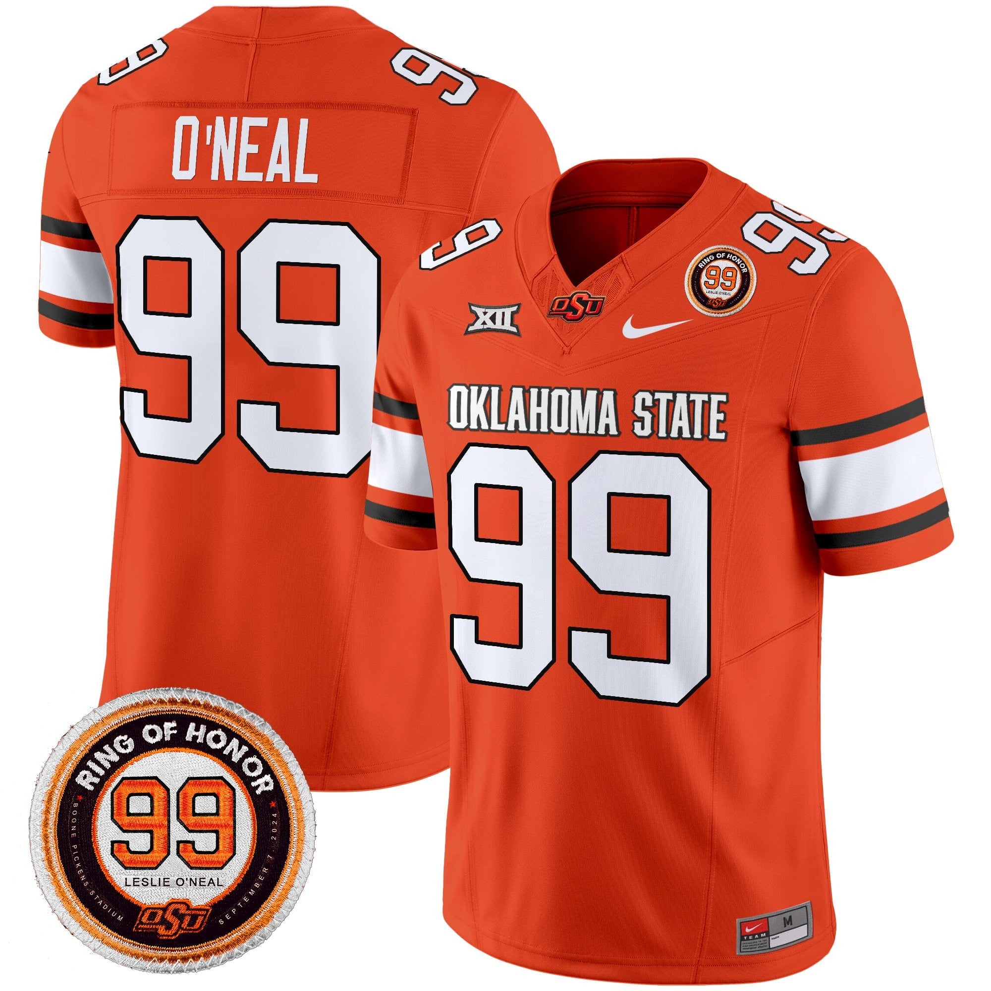 Oklahoma State Cowboys 2025 Vapor Limited Jersey - Leslie O'neal Patch - All Stitched