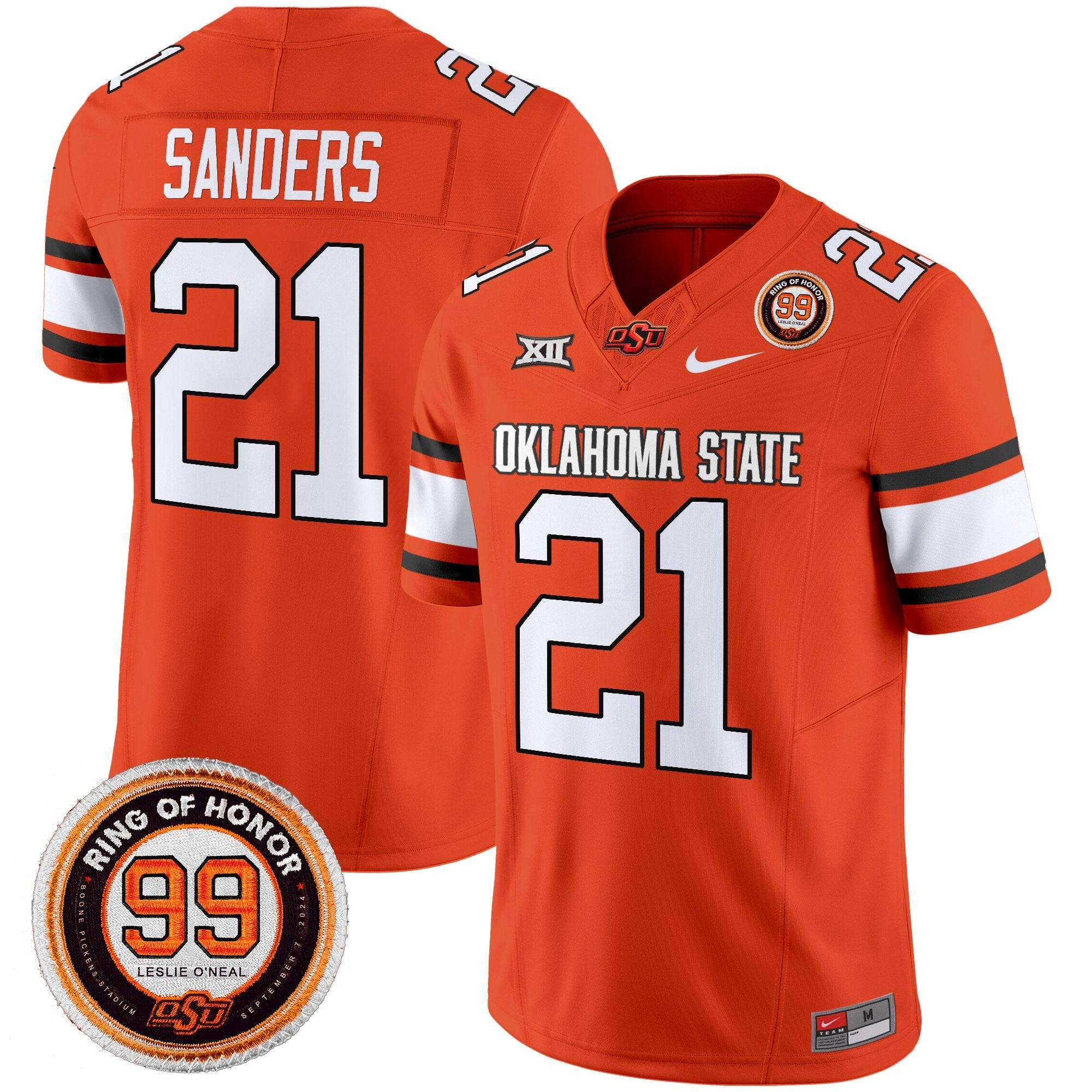 Oklahoma State Cowboys 2025 Vapor Limited Jersey - Leslie O'neal Patch - All Stitched