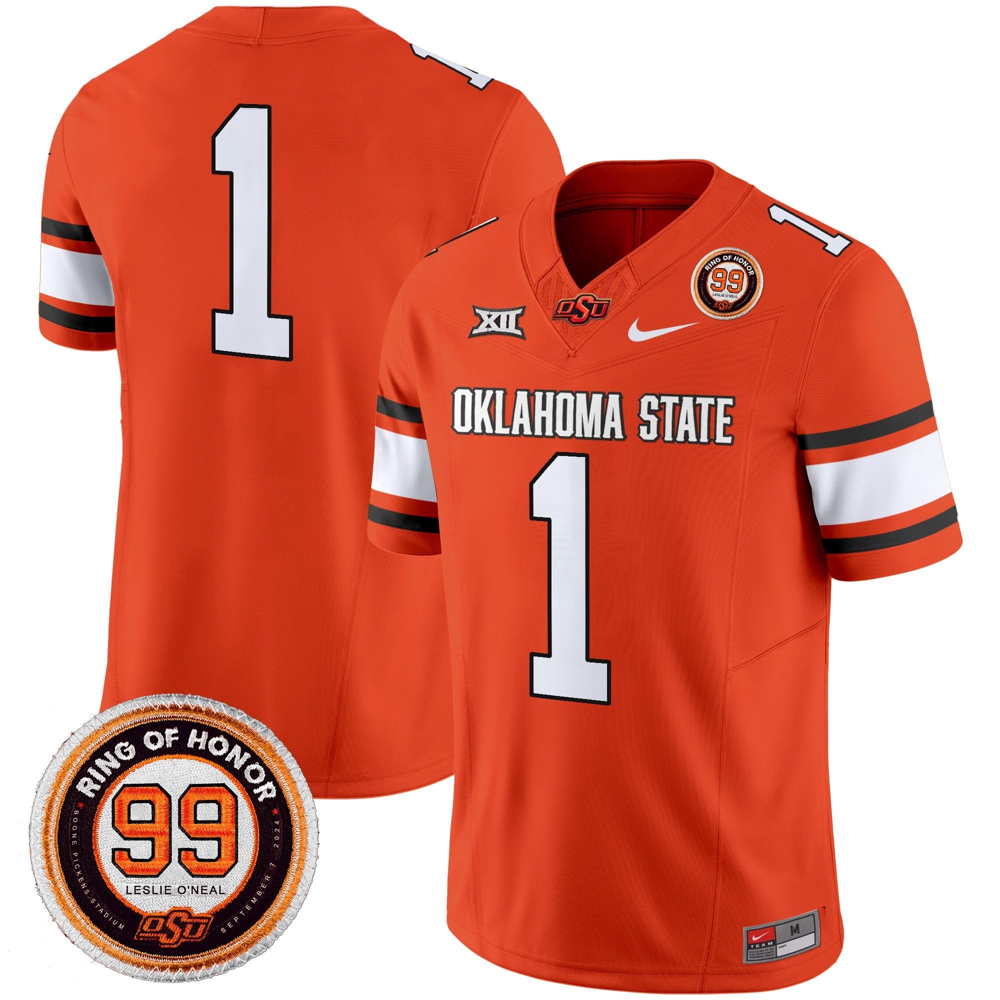 Oklahoma State Cowboys 2025 Vapor Limited Jersey - Leslie O'neal Patch - All Stitched