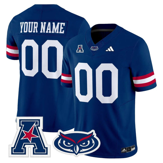 Florida Atlantic Football Owls 2025 Vapor Limited Custom Jersey