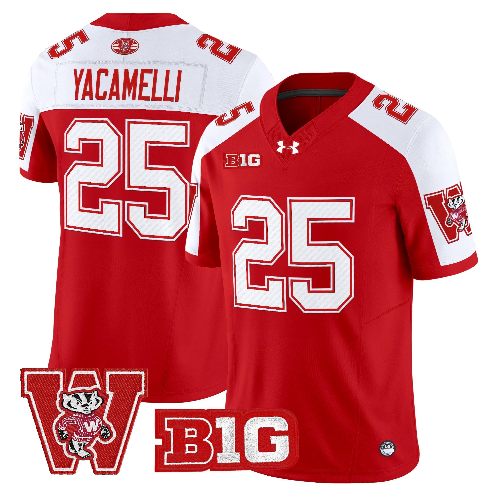 Wisconsin Badgers Throwback Vapor Limited Jersey - All Stitched