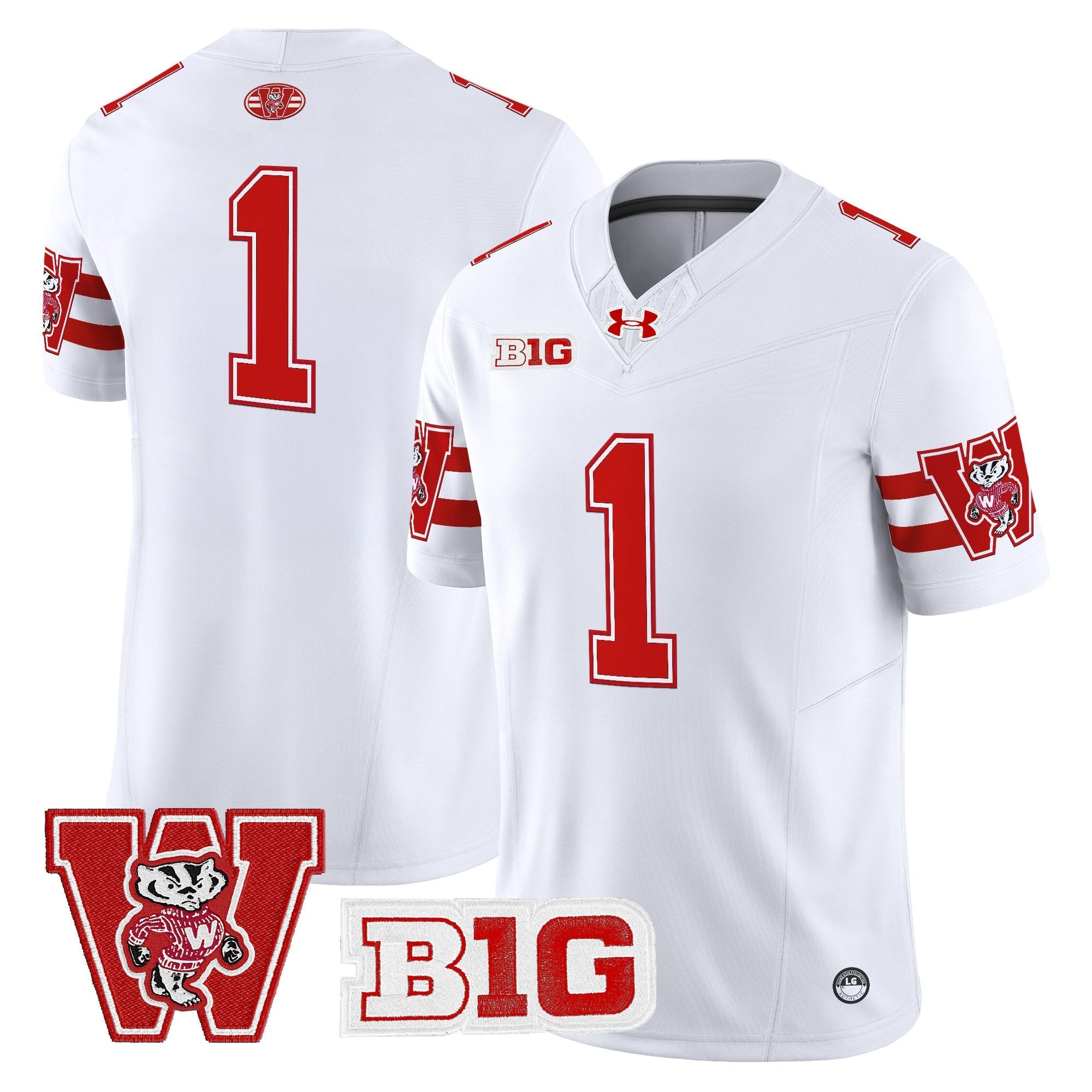 Wisconsin Badgers Throwback Vapor Limited Jersey - All Stitched