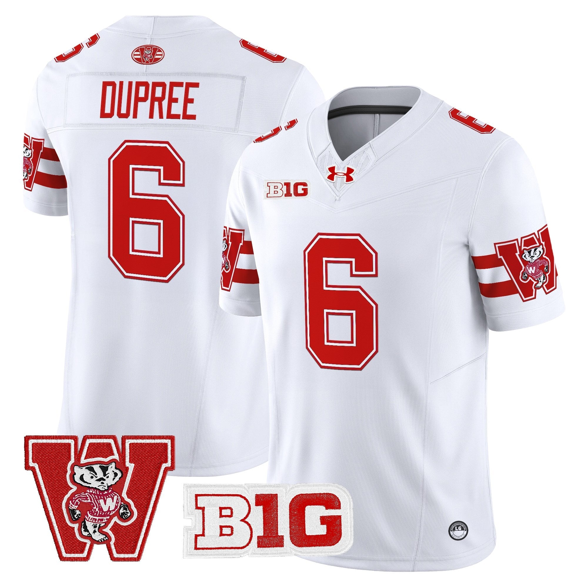 Wisconsin Badgers Throwback Vapor Limited Jersey - All Stitched