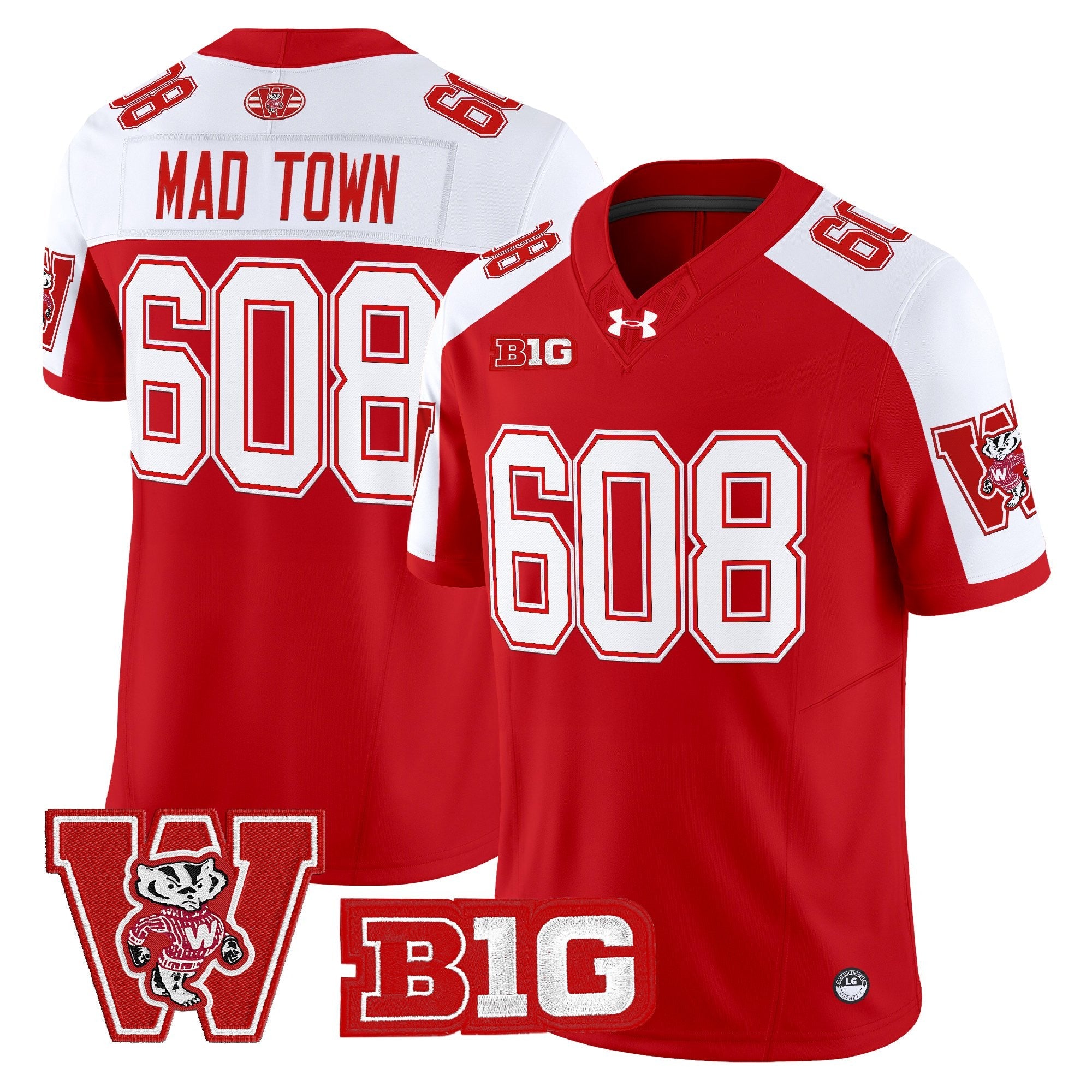 Wisconsin Badgers Throwback Vapor Limited Jersey - All Stitched