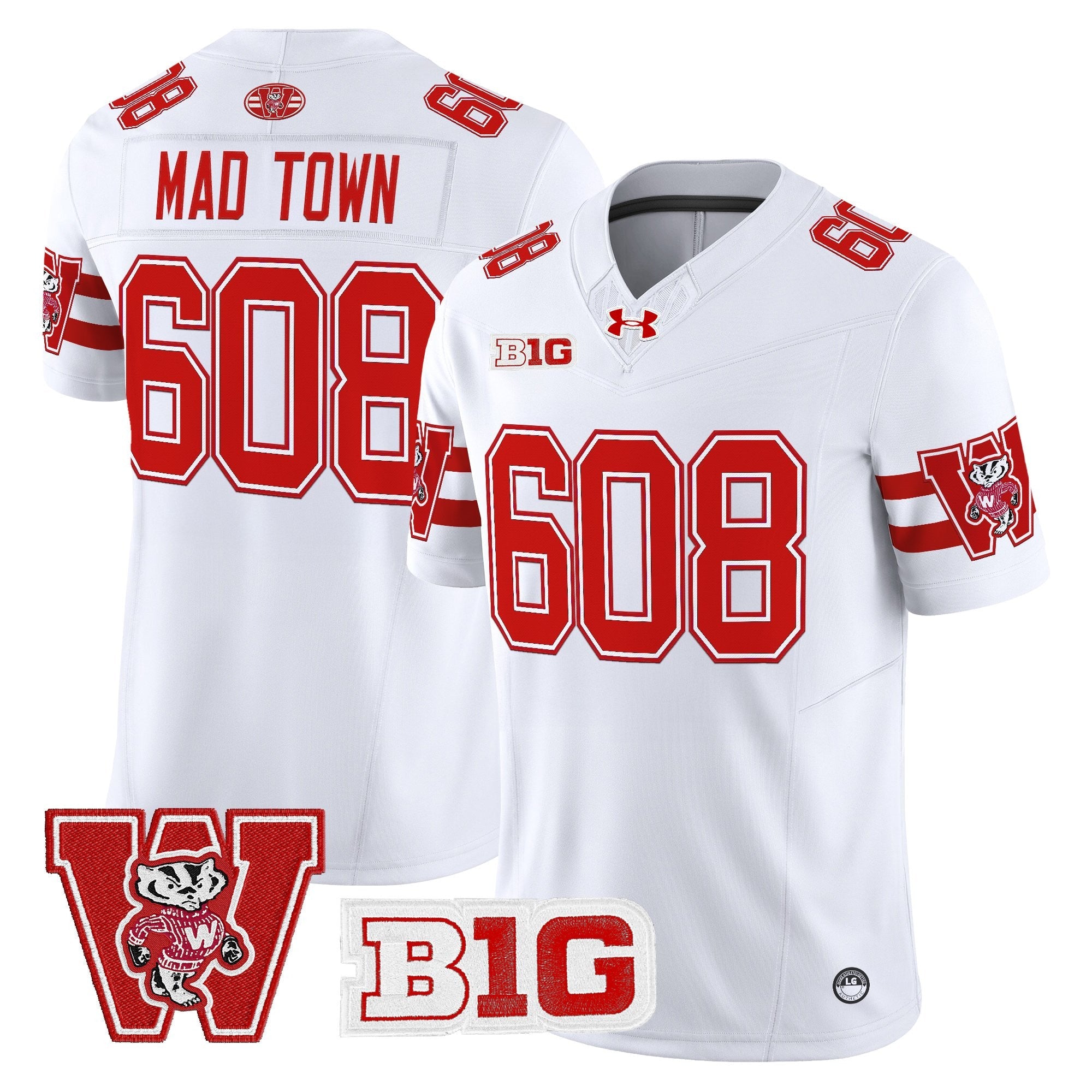 Wisconsin Badgers Throwback Vapor Limited Jersey - All Stitched