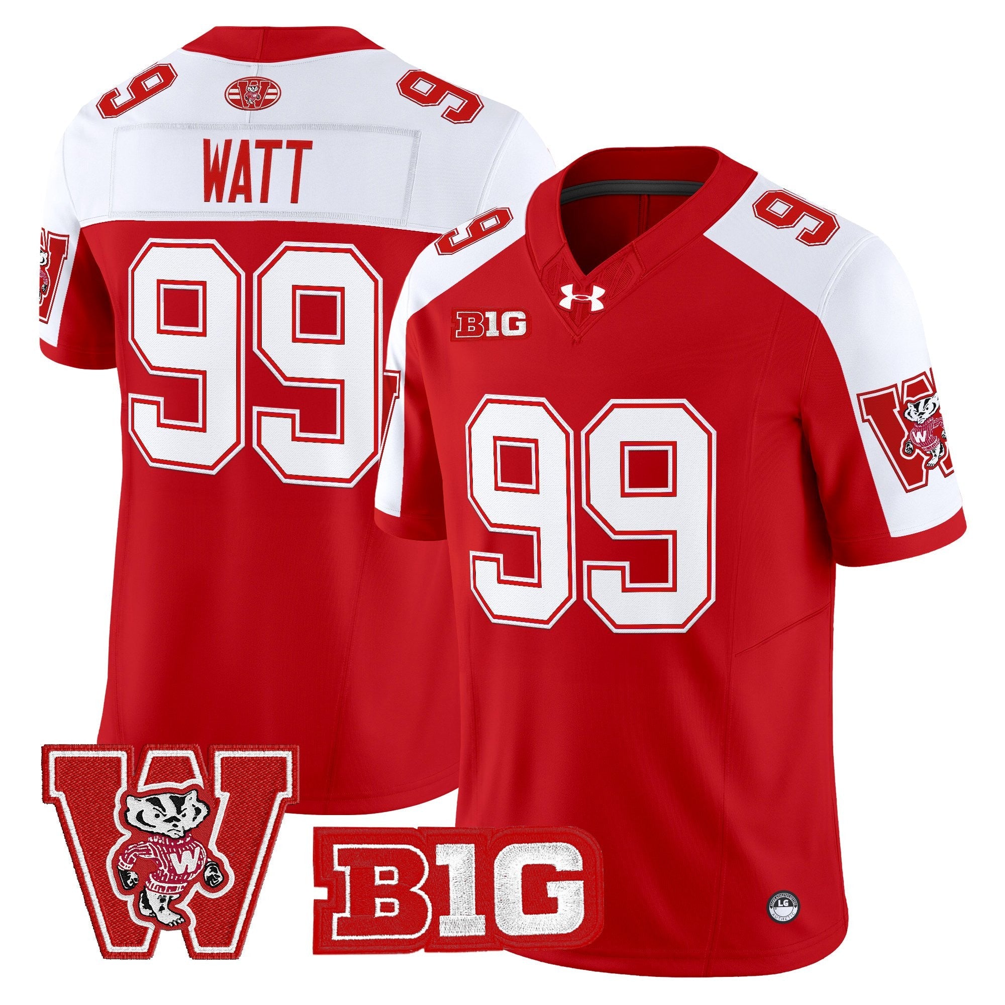 Wisconsin Badgers Throwback Vapor Limited Jersey - All Stitched