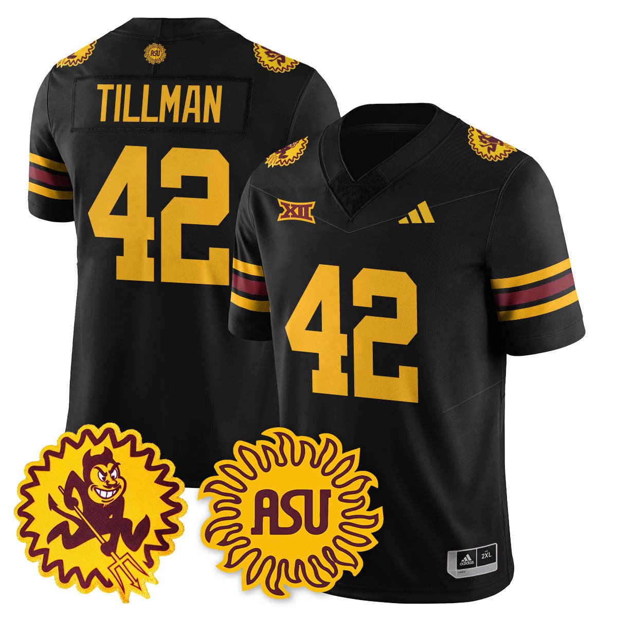 Arizona State Sun Devils 1975 Throwback Uniform - All Stitched