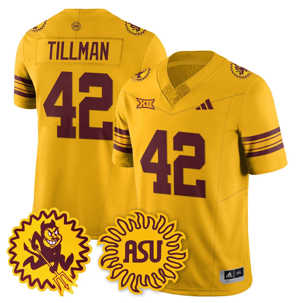 Arizona State Sun Devils 1975 Throwback Uniform - All Stitched