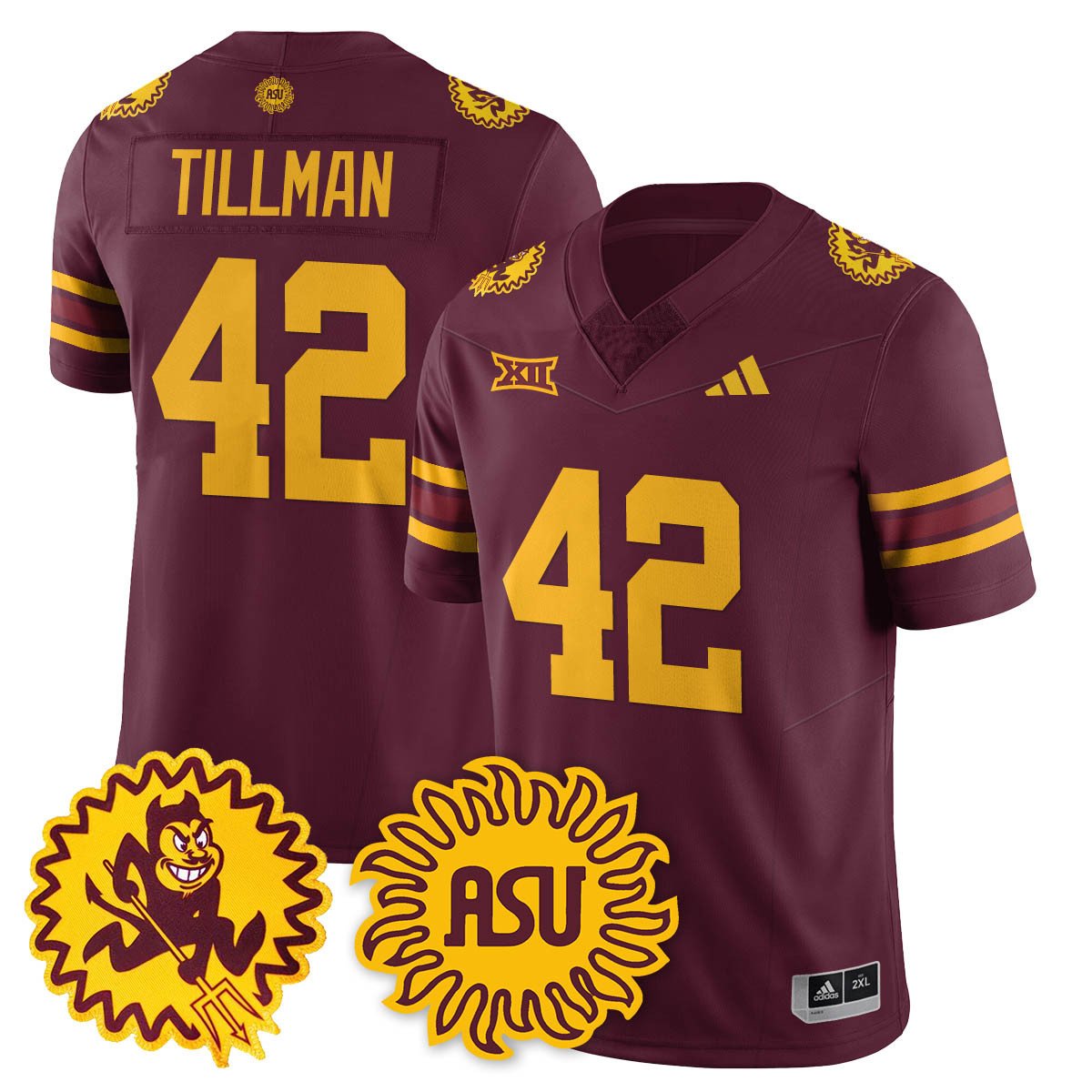 Arizona State Sun Devils 1975 Throwback Uniform - All Stitched