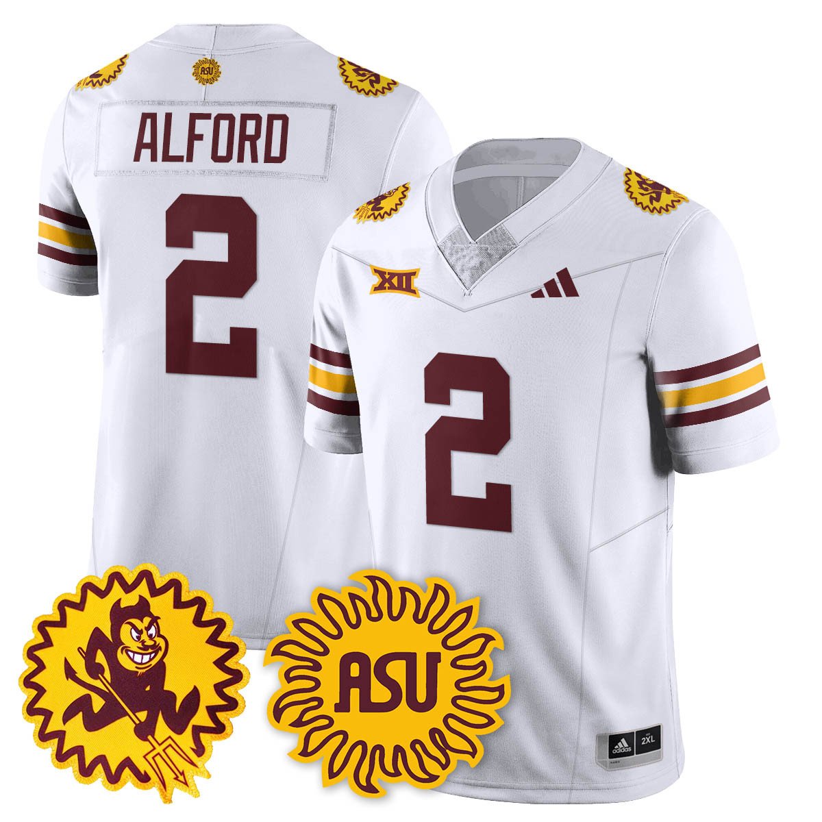 Arizona State Sun Devils 1975 Throwback Uniform - All Stitched