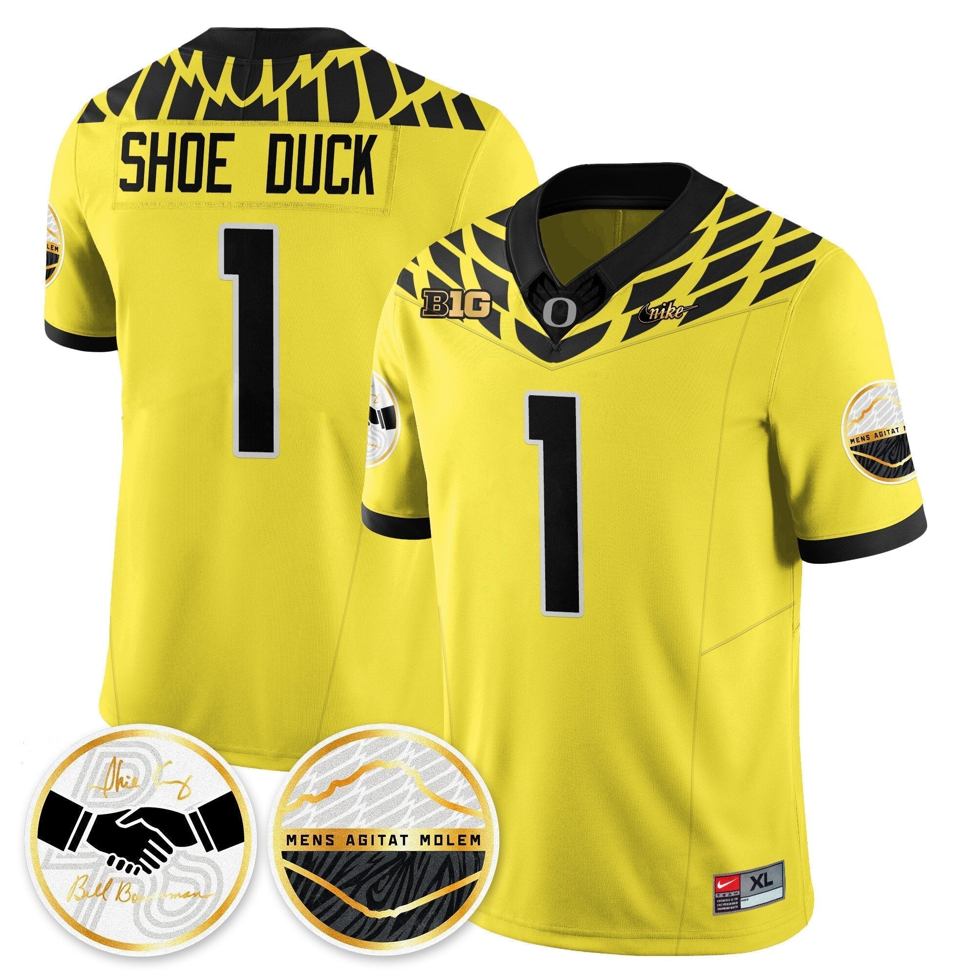 Oregon Ducks 2025 "Shoe Duck" Jersey V1 - All Stitched