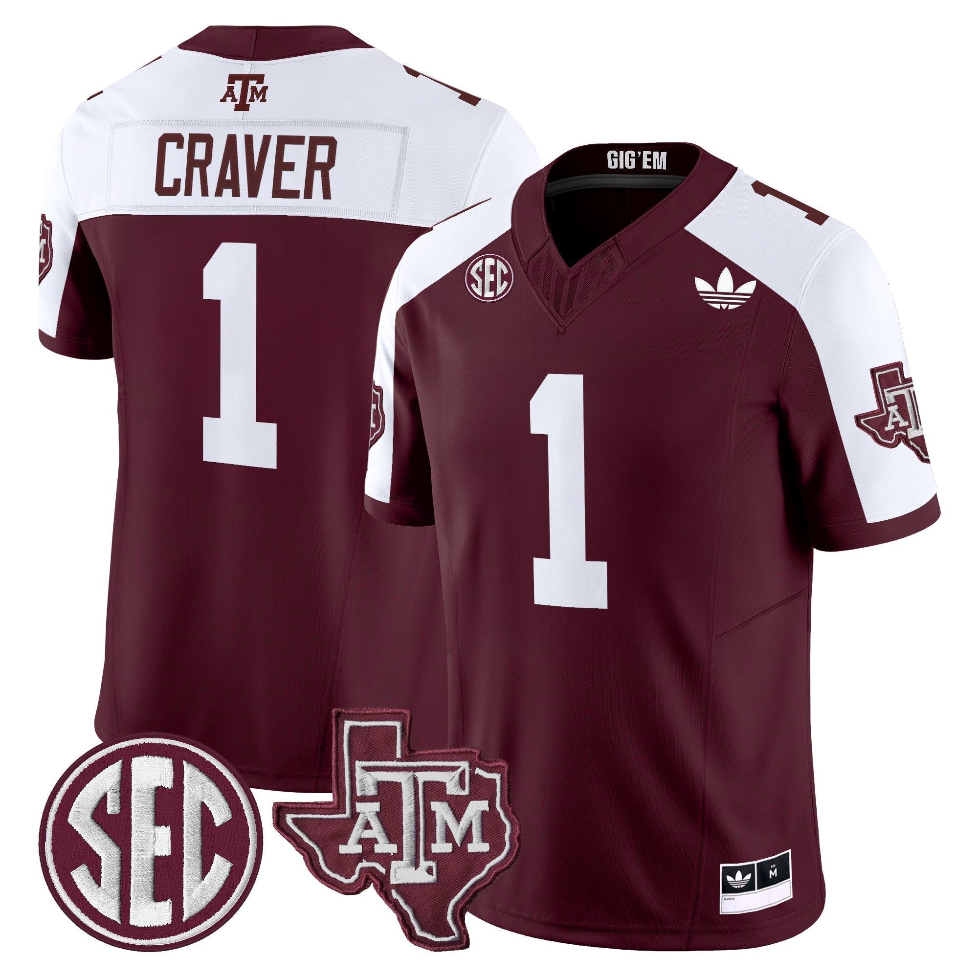 Texas A&M Aggies 2025 Vapor Limited Jersey V2 - All Stitched