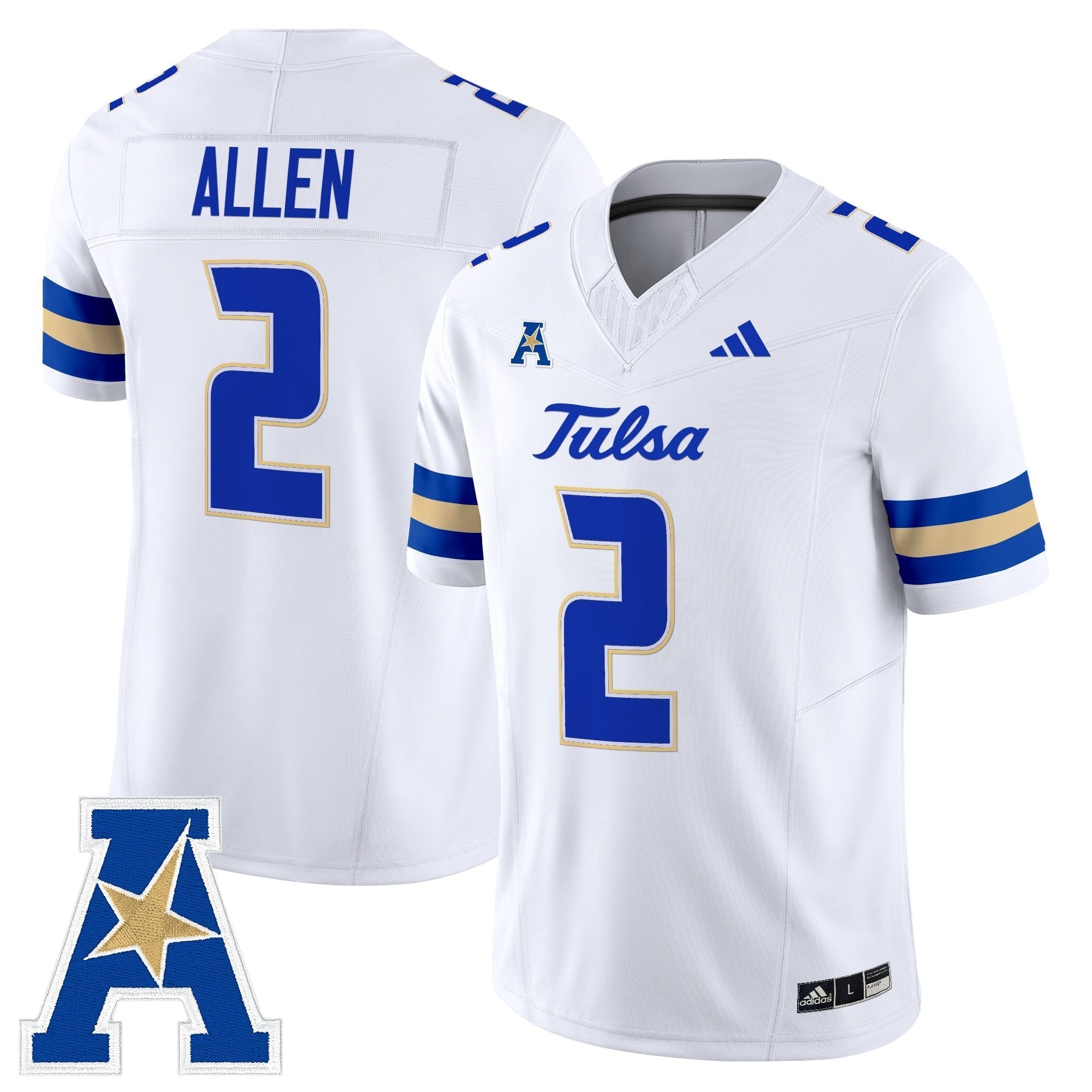 Tulsa Golden Hurricane 2025 Vapor Limited Jersey - All Stitched