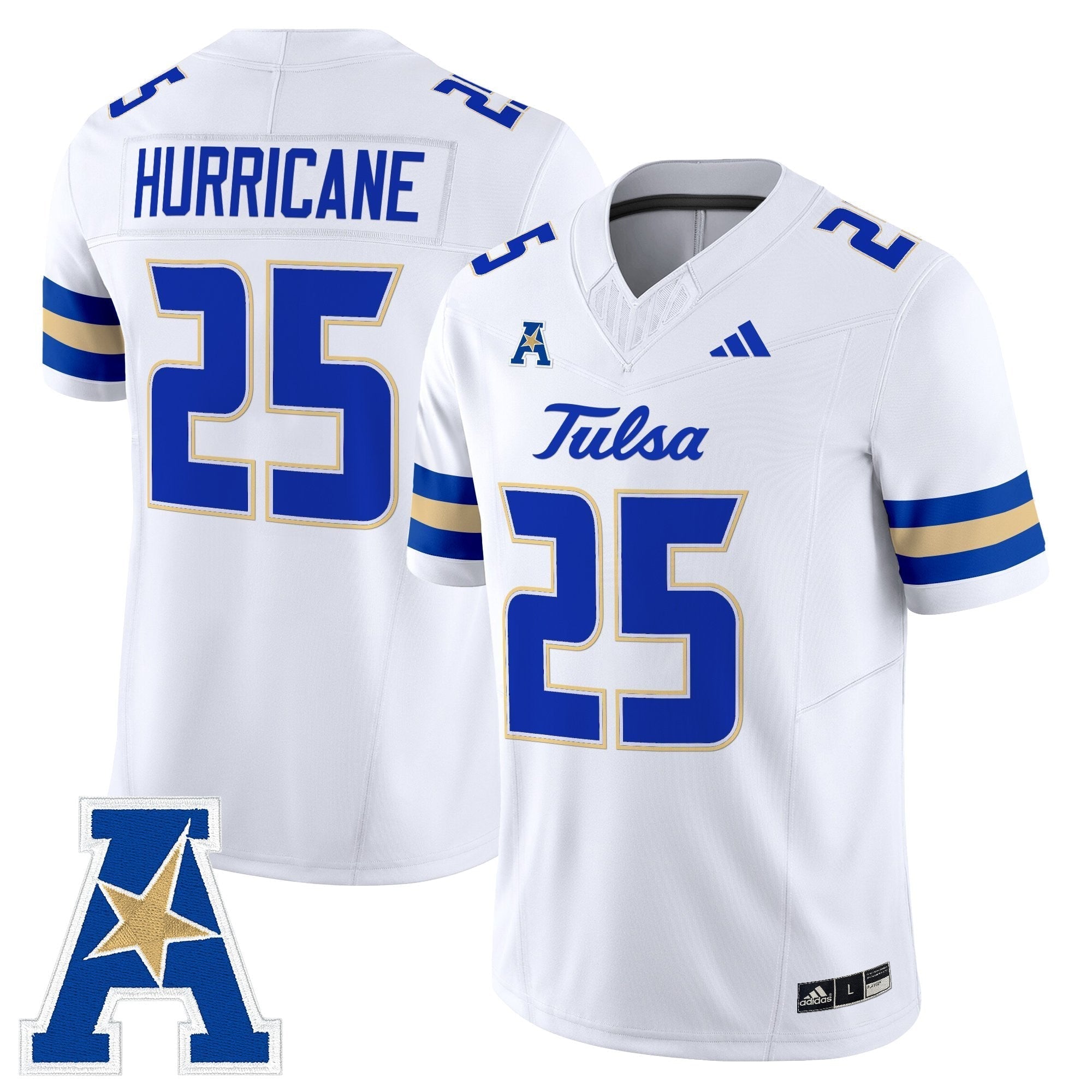 Tulsa Golden Hurricane 2025 Vapor Limited Jersey - All Stitched