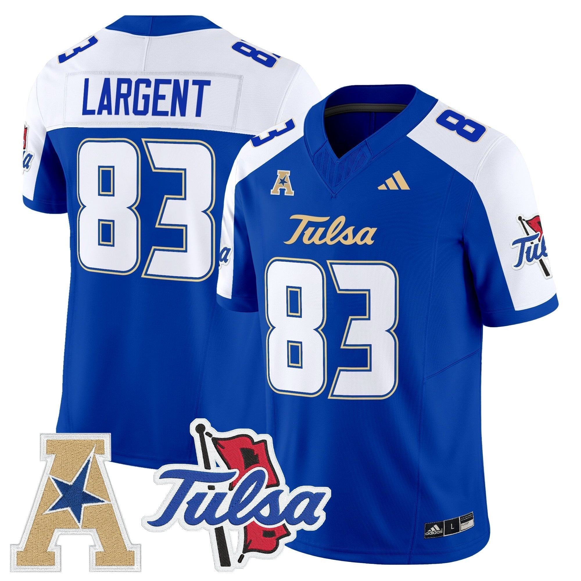 Tulsa Golden Hurricane 2025 Vapor Limited Jersey - All Stitched
