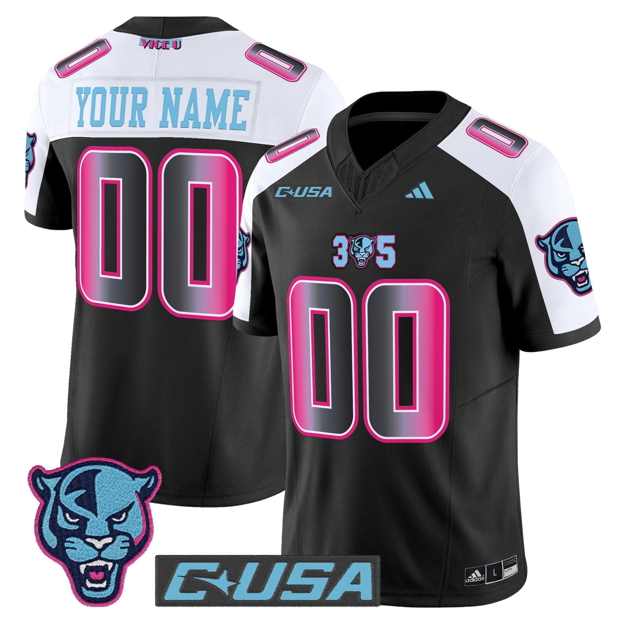 Florida International Panthers 2025 Vapor Limited Custom Jersey - All Stitched
