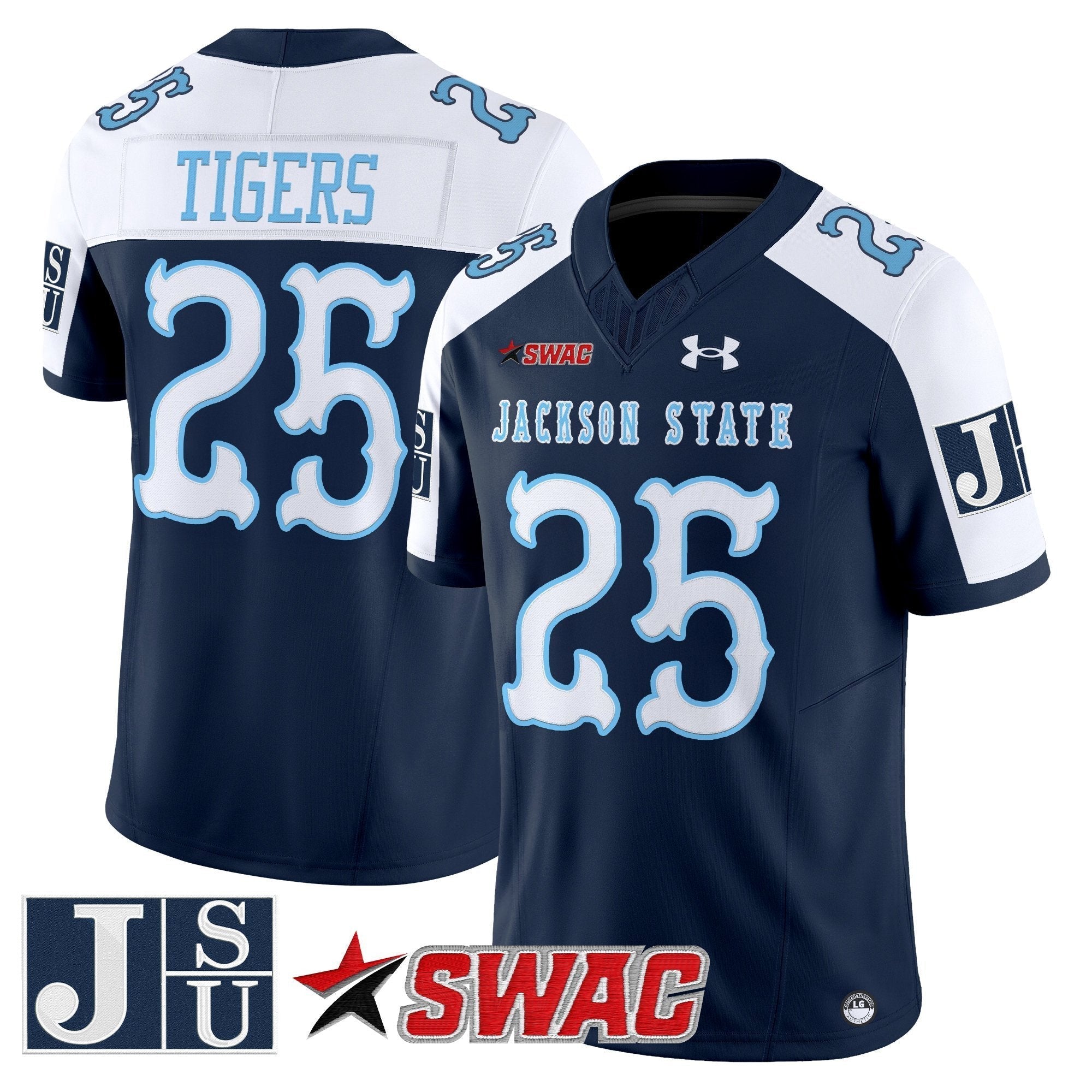 Jackson State Tigers 2025 Vapor Limited Jersey V2 - All Stitched
