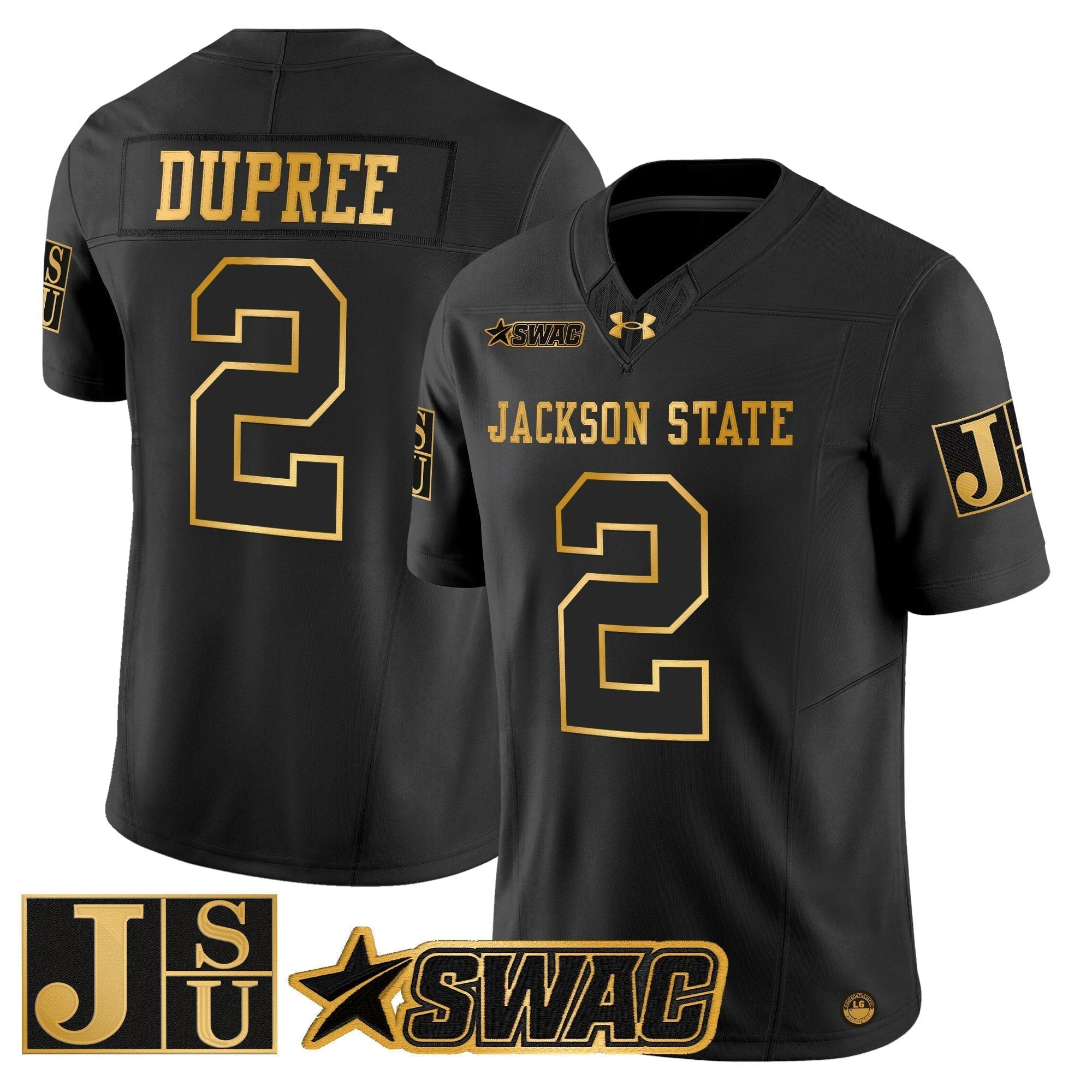 Jackson State Tigers 2025 Gold Vapor Limited Jersey - All Stitched