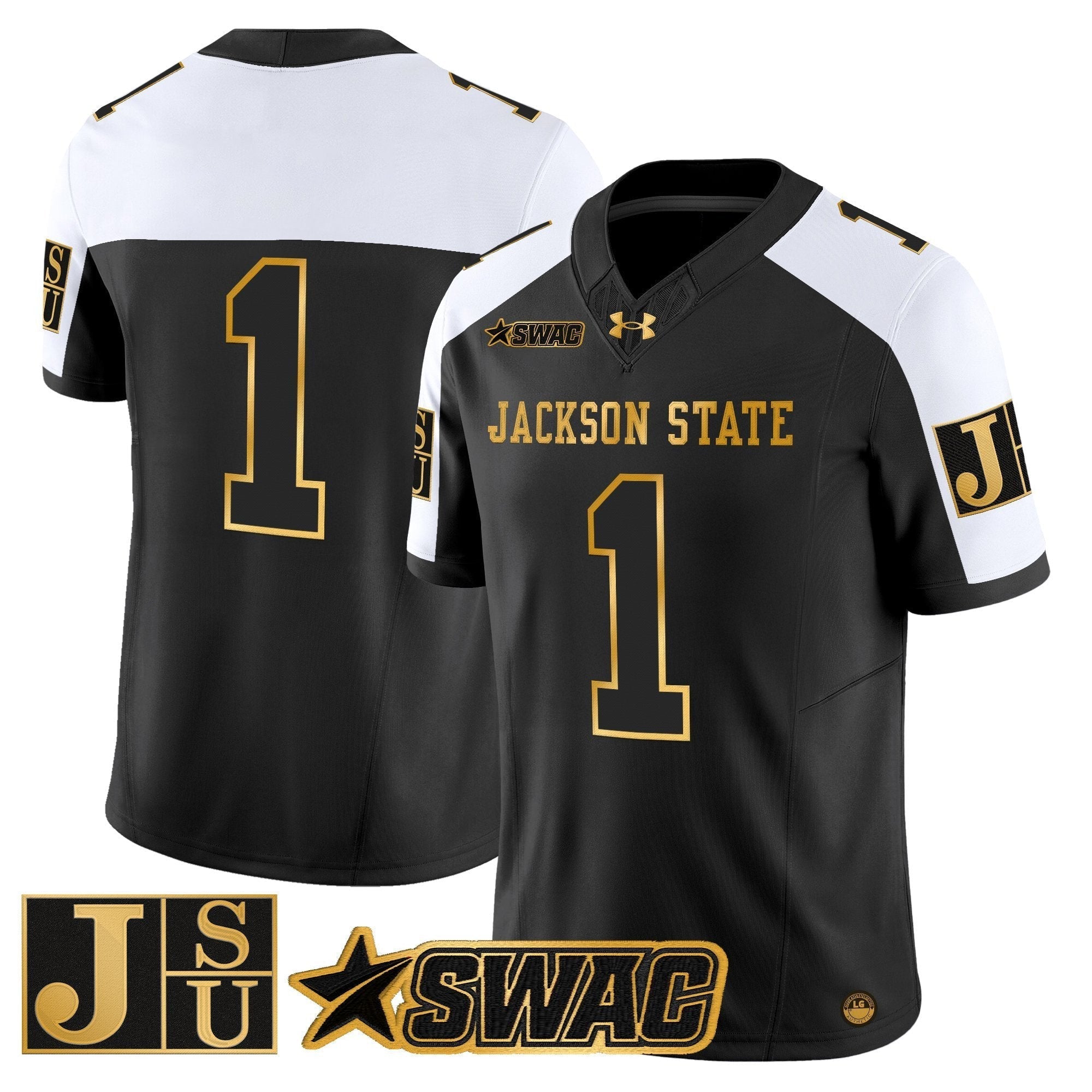 Jackson State Tigers 2025 Gold Vapor Limited Jersey - All Stitched