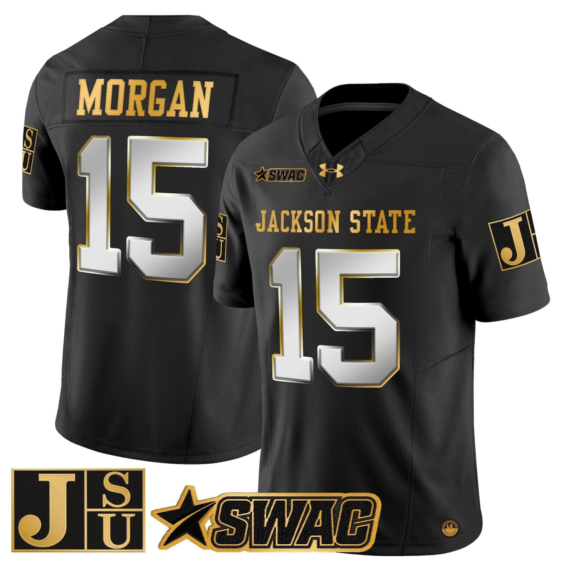 Jackson State Tigers 2025 Gold Vapor Limited Jersey - All Stitched
