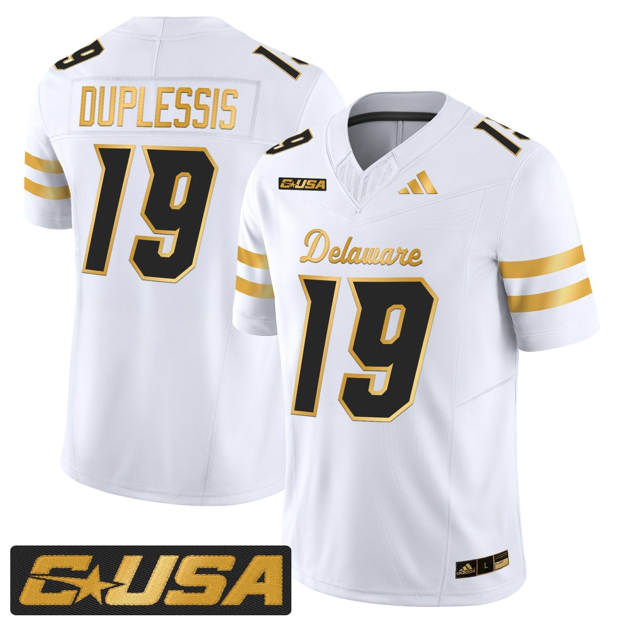 Delaware Blue Hens 2025 Gold Vapor Limited Jersey - All Stitched