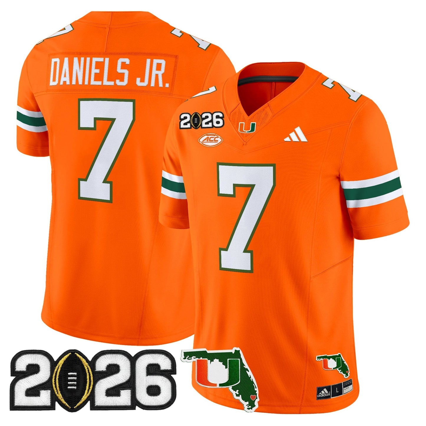 Miami Hurricanes 2026 CFP Final & Florida Patch Vapor Limited Jersey - All Stitched