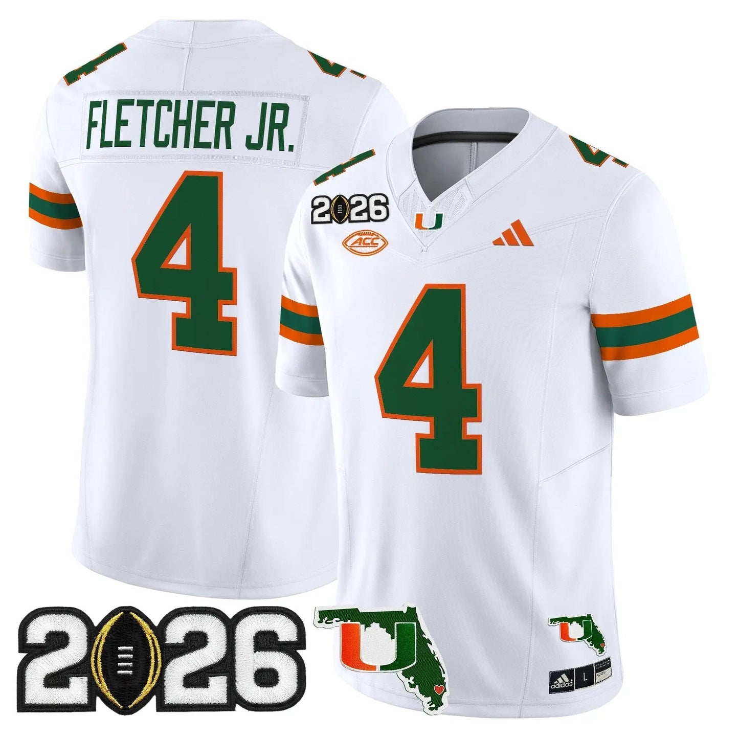 Miami Hurricanes 2026 CFP Final & Florida Patch Vapor Limited Jersey - All Stitched