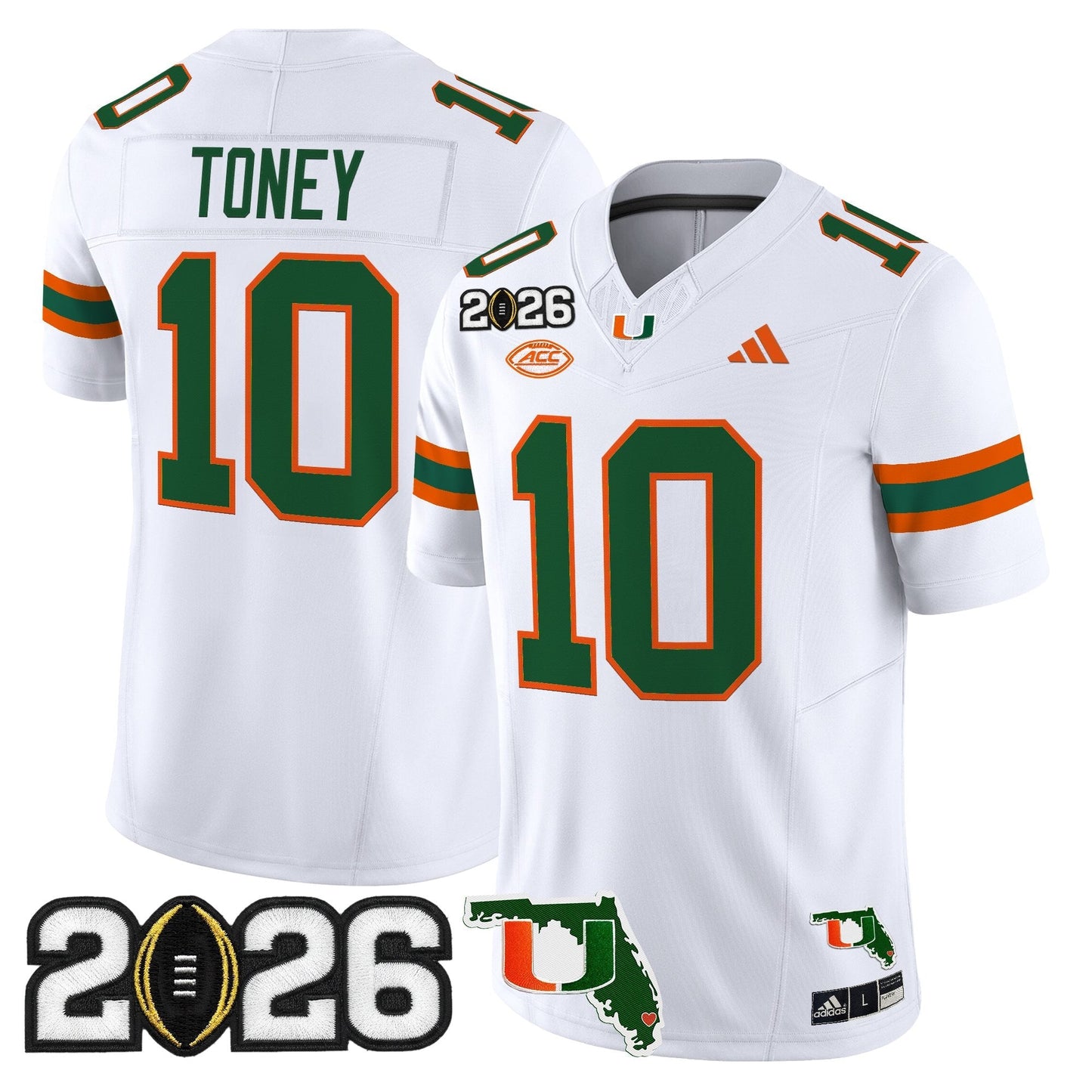 Miami Hurricanes 2026 CFP Final & Florida Patch Vapor Limited Jersey - All Stitched
